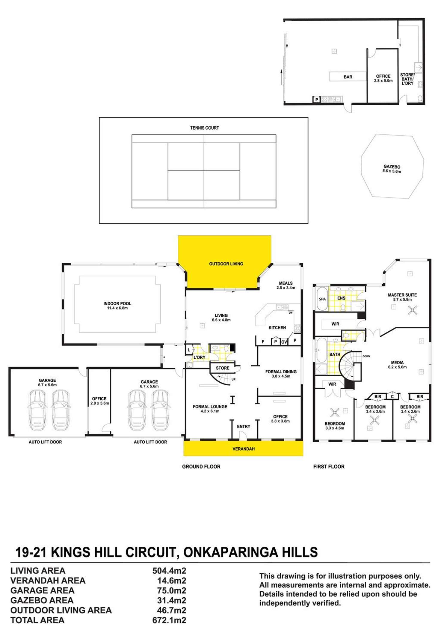 Floorplan of Homely house listing, 19-21 Kings Hill Circuit, Onkaparinga Hills SA 5163