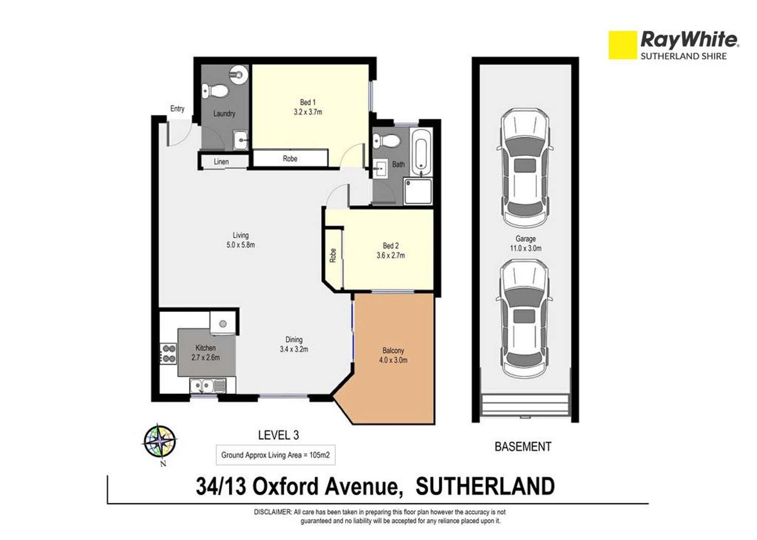 Floorplan of Homely unit listing, 34/13-21 Oxford Street, Sutherland NSW 2232
