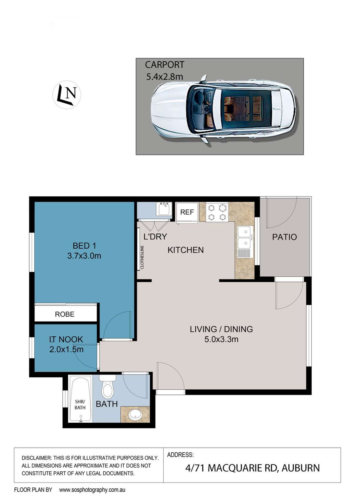 Floorplan of Homely unit listing, 4/71 Macquarie Road, Auburn NSW 2144
