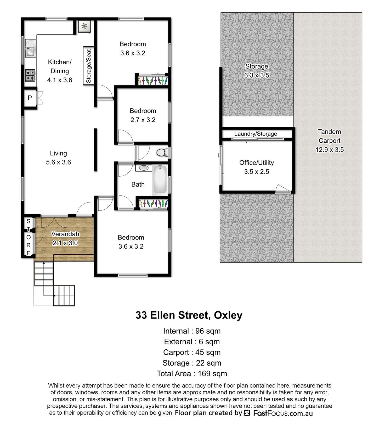 Floorplan of Homely house listing, 33 Ellen Street, Oxley QLD 4075