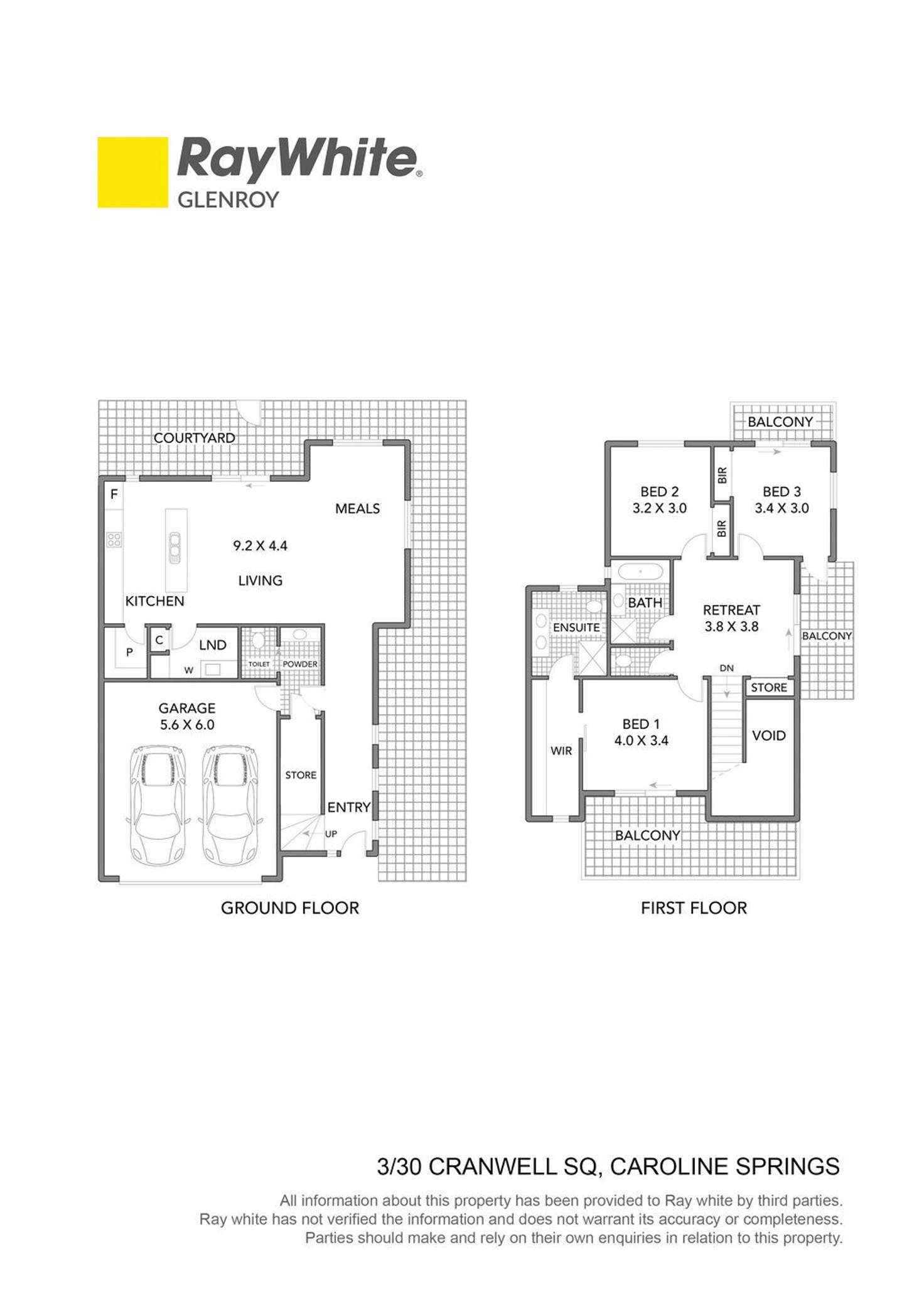 Floorplan of Homely house listing, 3/30 Cranwell Square, Caroline Springs VIC 3023