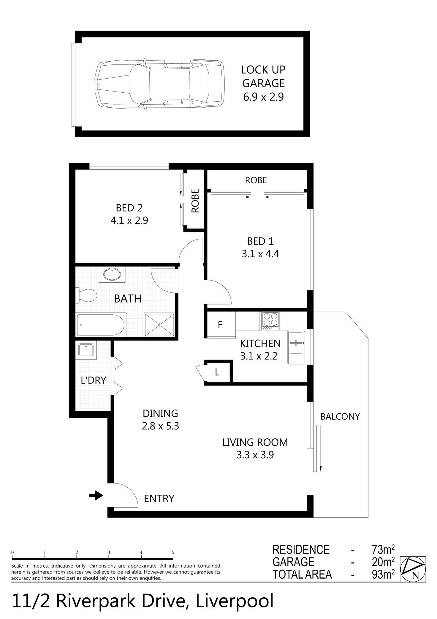 Floorplan of Homely unit listing, 11/2 Riverpark Drive, Liverpool NSW 2170