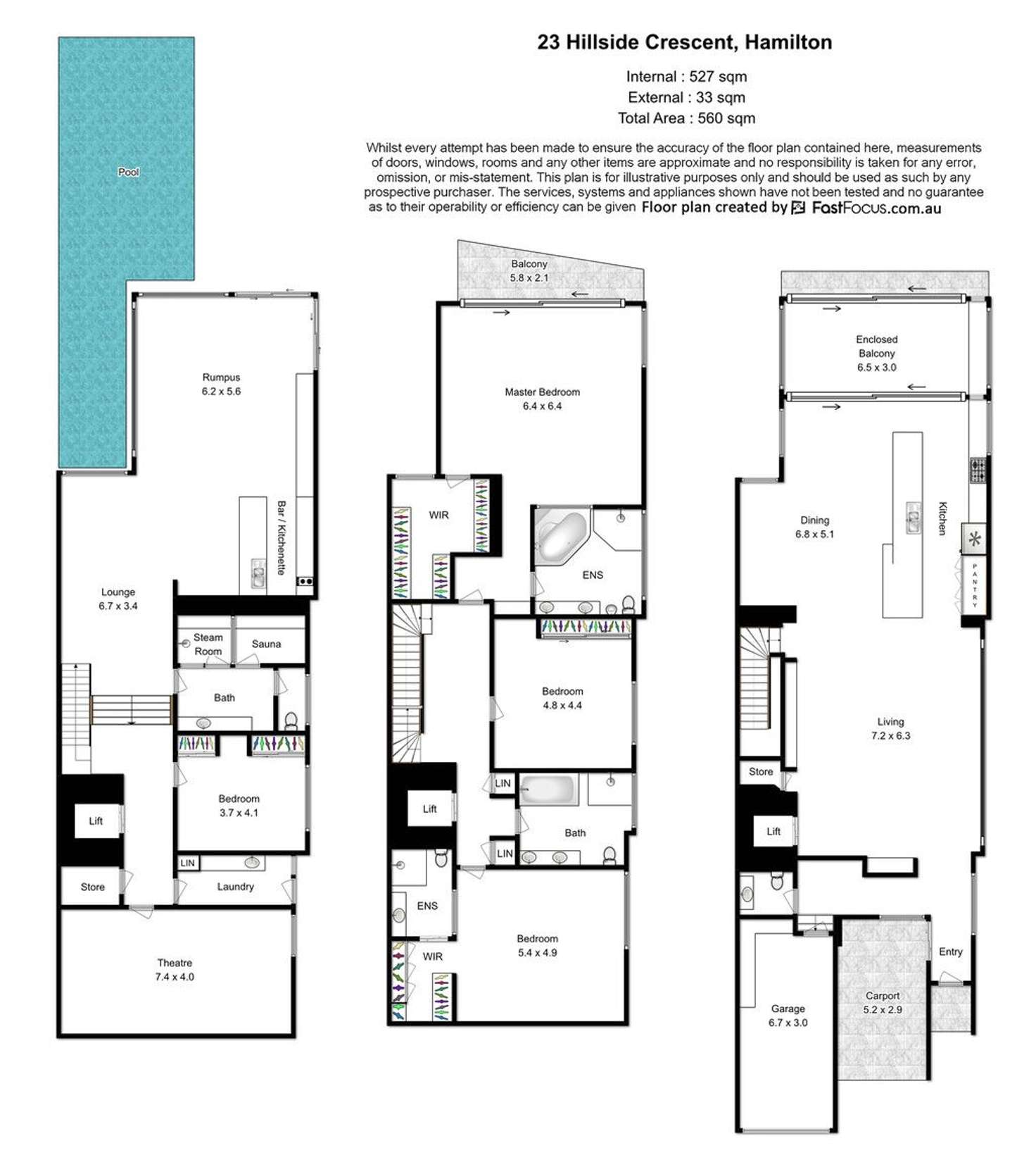 Floorplan of Homely house listing, 23 Hillside Crescent, Hamilton QLD 4007