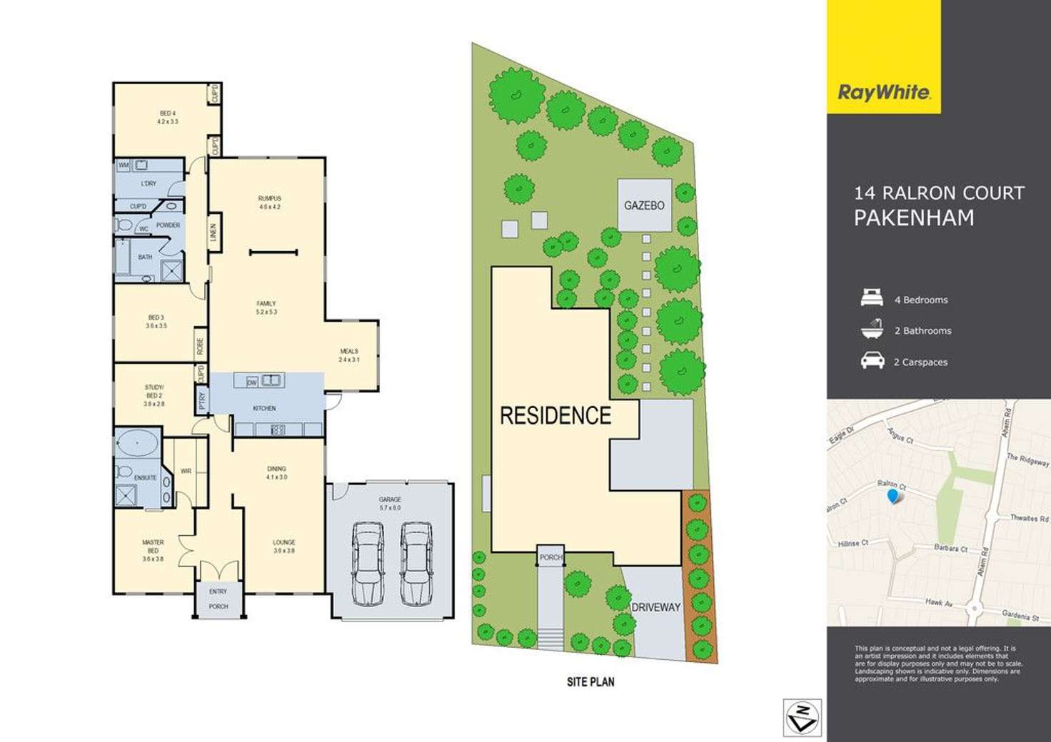 Floorplan of Homely house listing, 14 Ralron Court, Pakenham VIC 3810