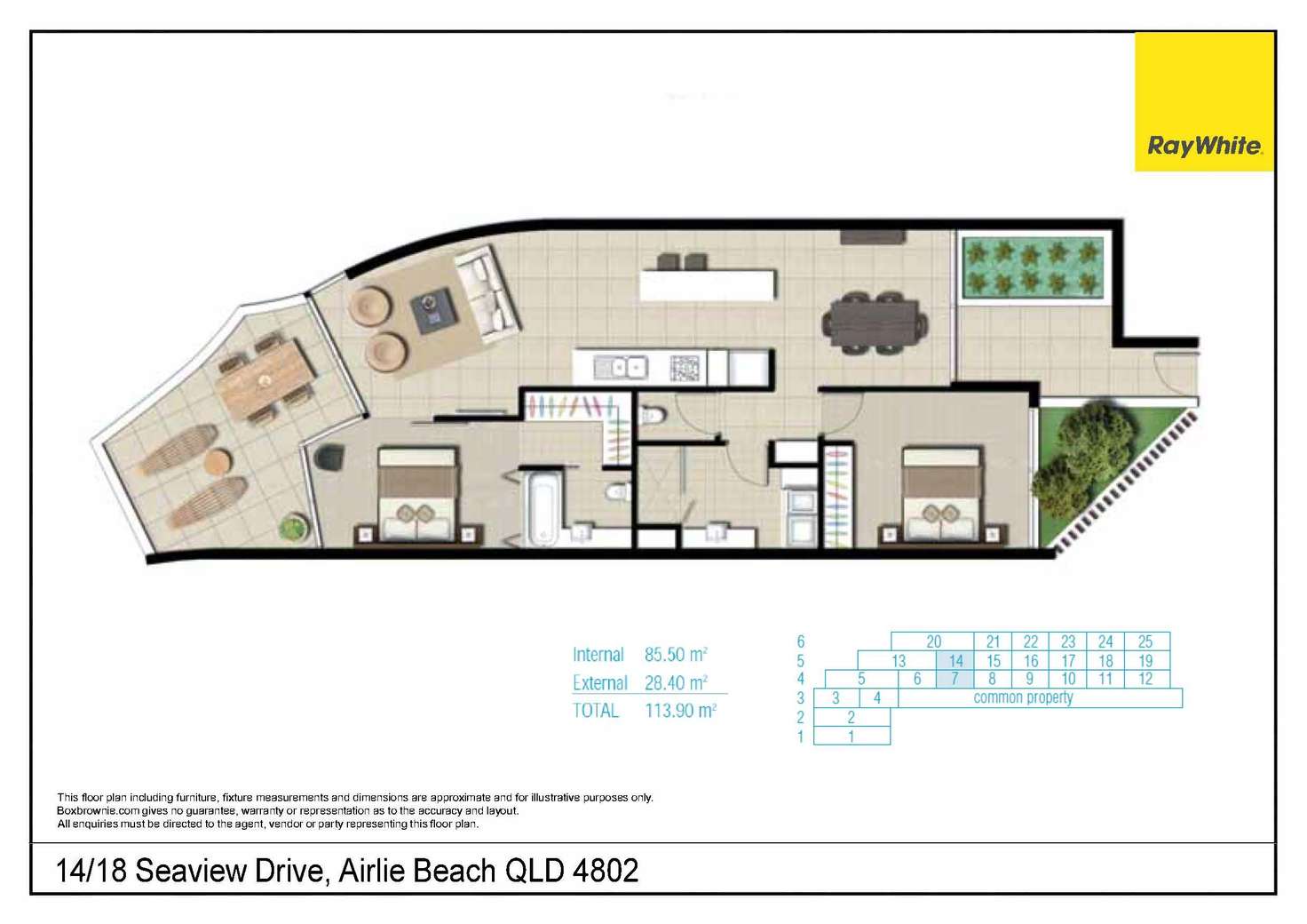 Floorplan of Homely unit listing, 14/18 Seaview Drive, Airlie Beach QLD 4802