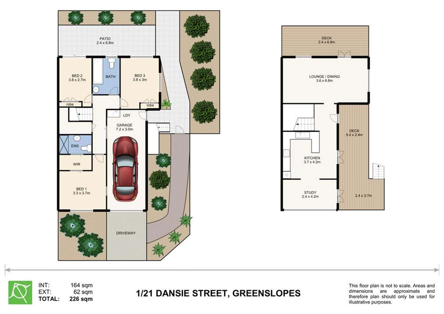 Floorplan of Homely townhouse listing, 1/21 Dansie Street, Greenslopes QLD 4120