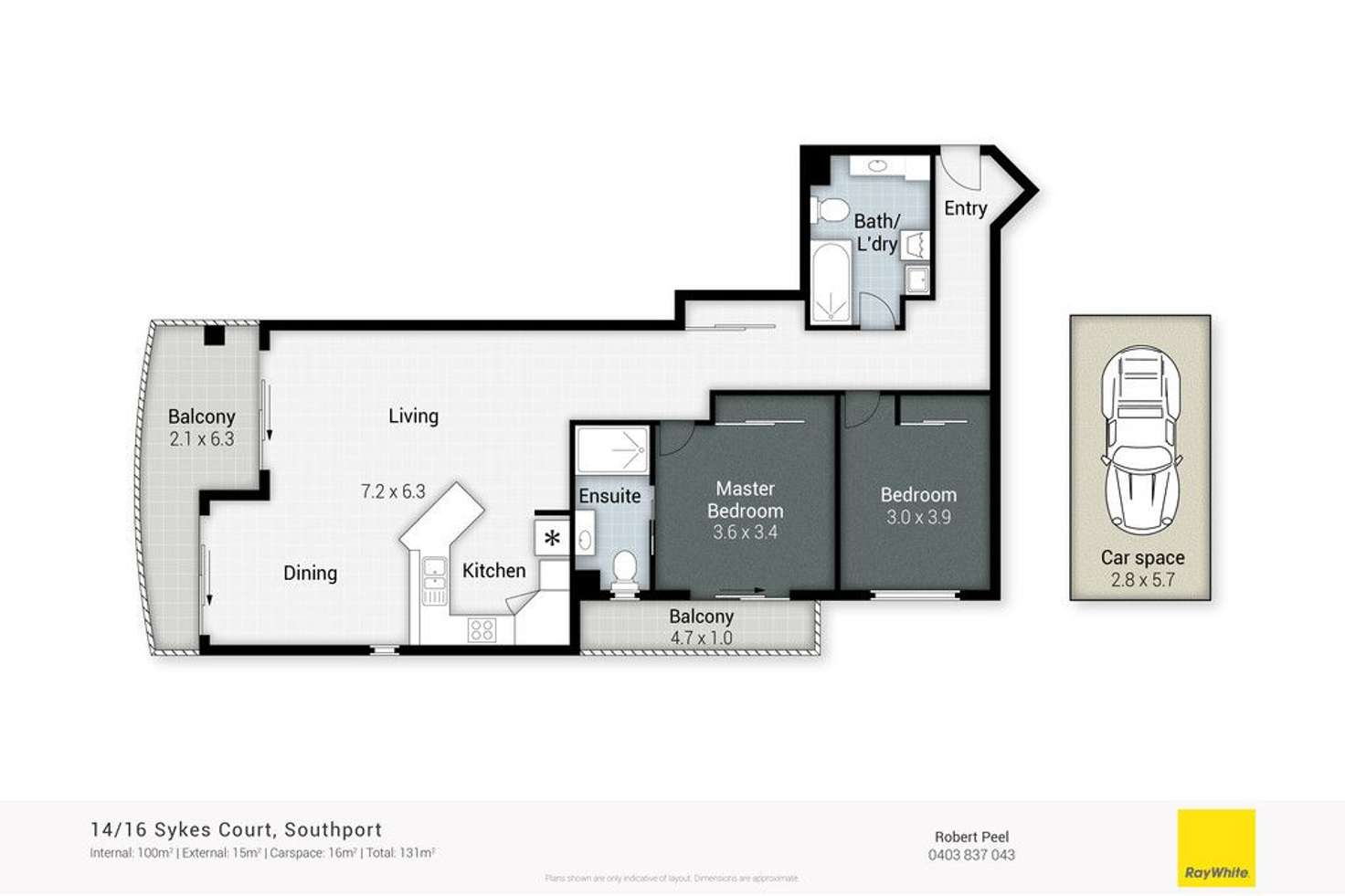 Floorplan of Homely apartment listing, 14/16-26 Sykes Court, Southport QLD 4215