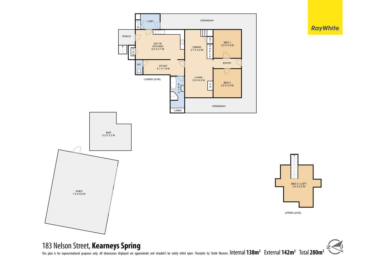 Floorplan of Homely house listing, 183 - 185 Nelson Street, Kearneys Spring QLD 4350