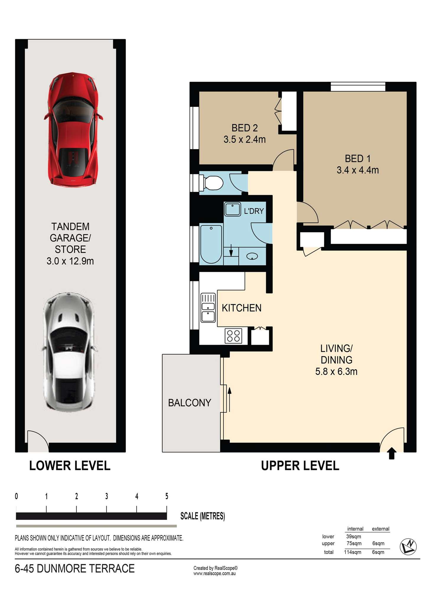 Floorplan of Homely apartment listing, 6/43-45 Dunmore Terrace, Auchenflower QLD 4066