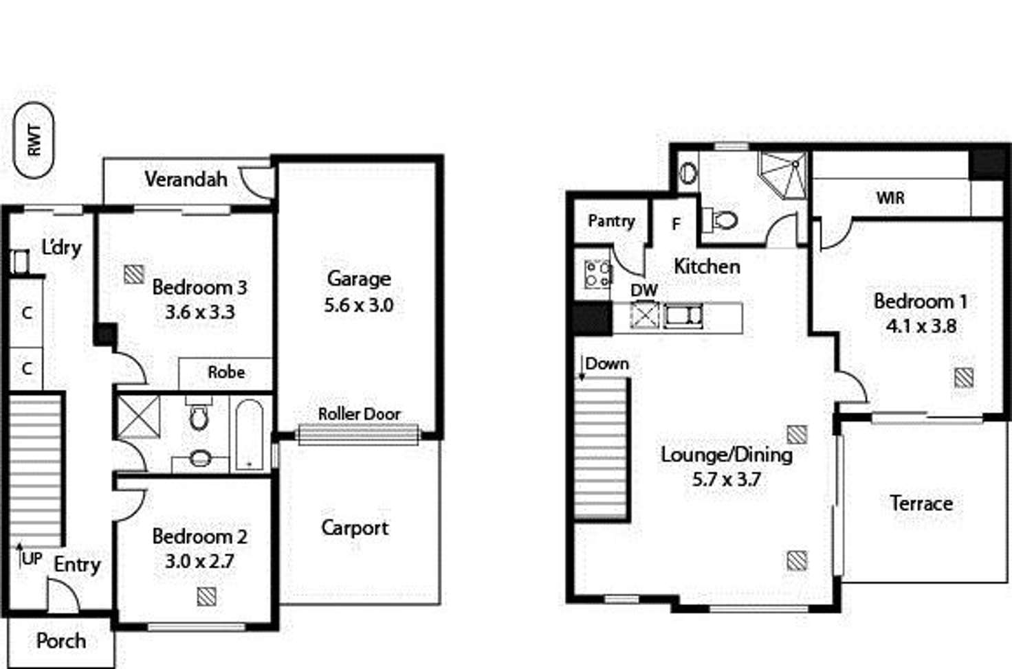 Floorplan of Homely townhouse listing, 3/557 Port Road, West Croydon SA 5008