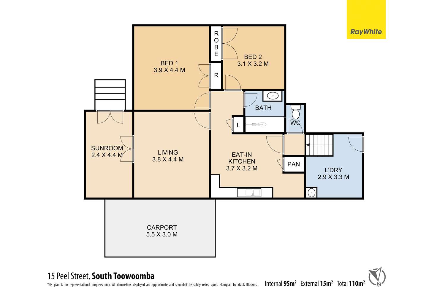 Floorplan of Homely house listing, 15 Peel Street, South Toowoomba QLD 4350