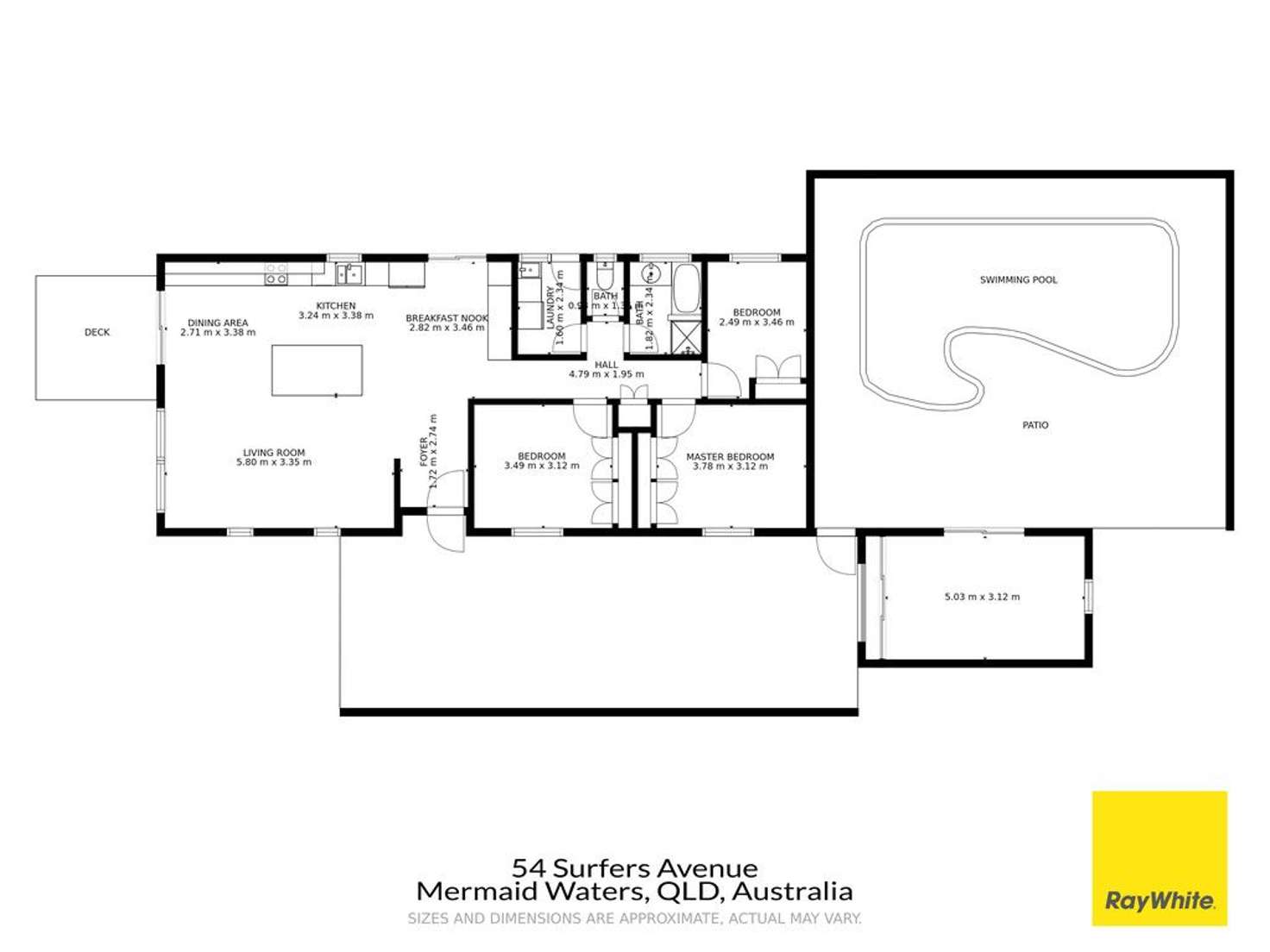Floorplan of Homely house listing, 54 Surfers Avenue, Mermaid Waters QLD 4218