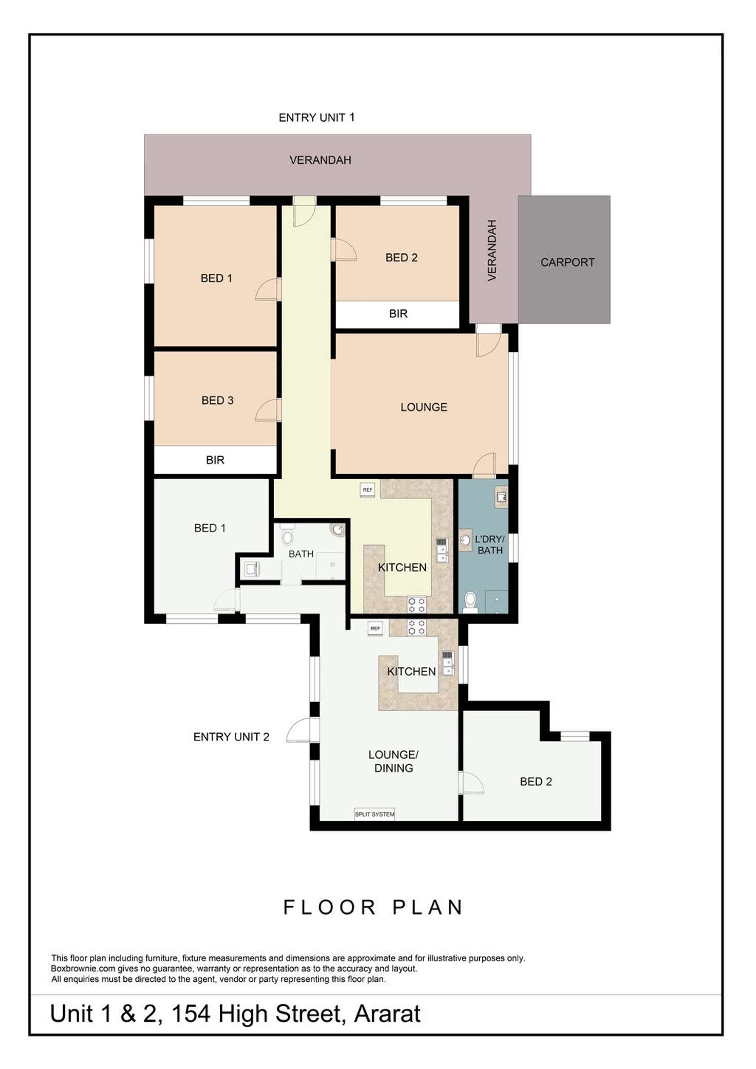 Floorplan of Homely house listing, 1 & 2/154 High Street, Ararat VIC 3377