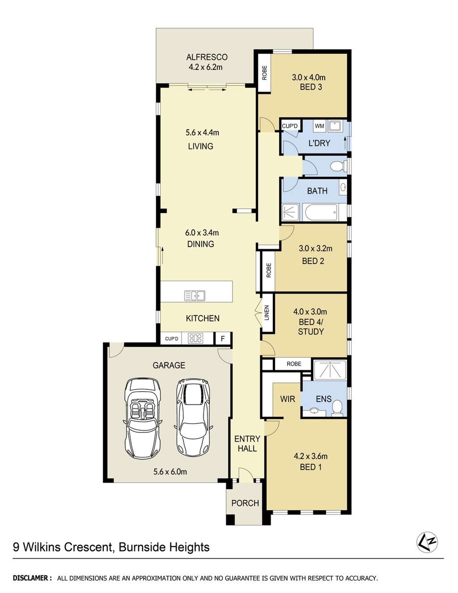 Floorplan of Homely house listing, 9 Wilkins Crescent, Burnside Heights VIC 3023