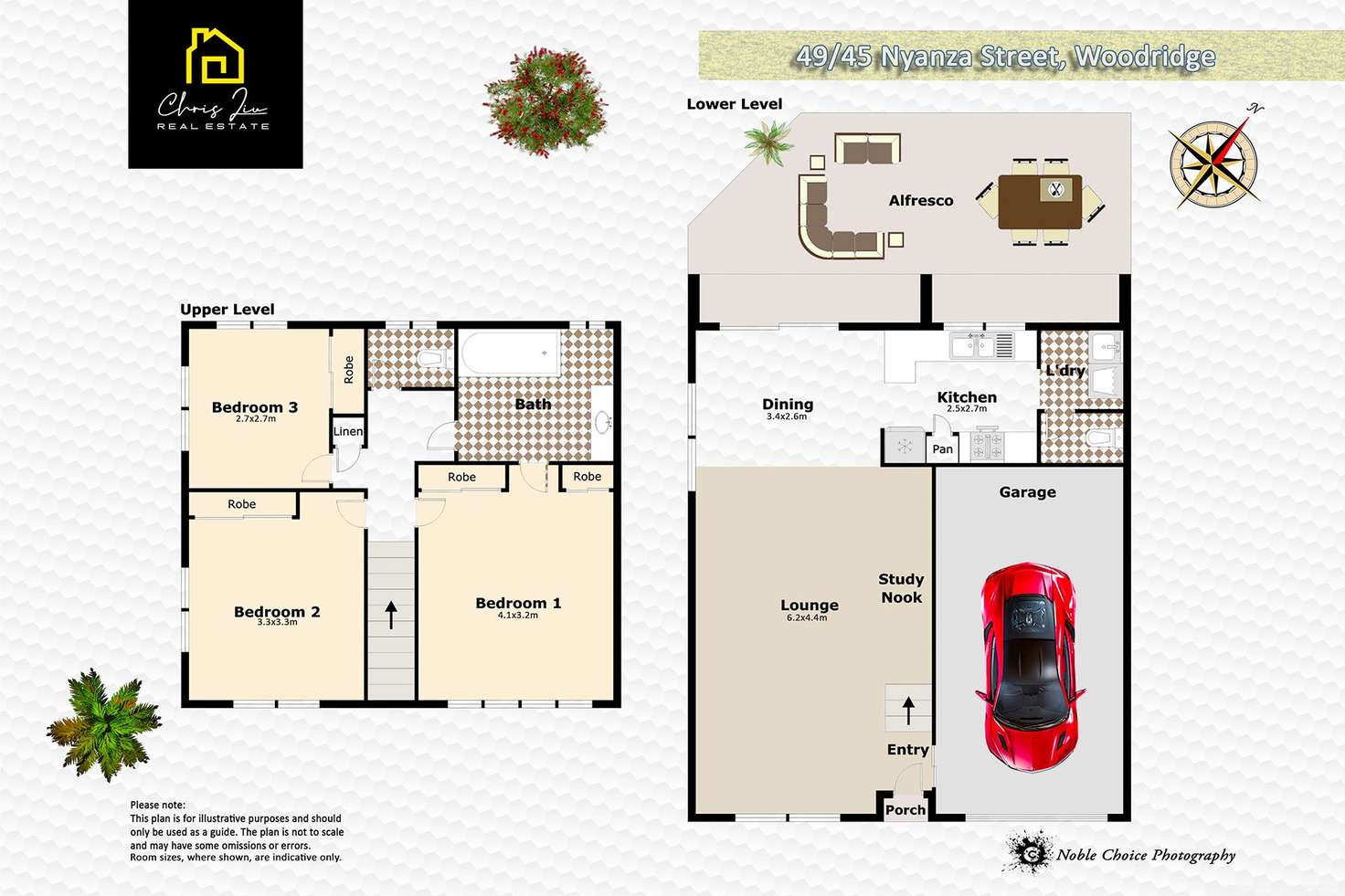 Floorplan of Homely townhouse listing, 49/45 Nyanza Street, Woodridge QLD 4114