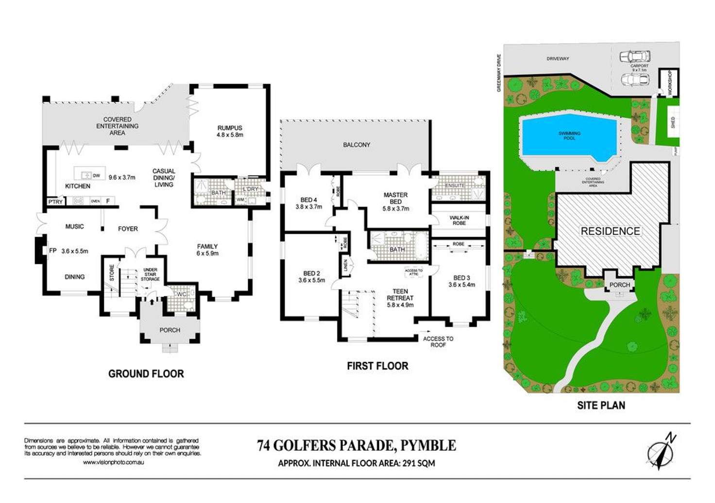 Floorplan of Homely house listing, 74 Golfers Parade, Pymble NSW 2073