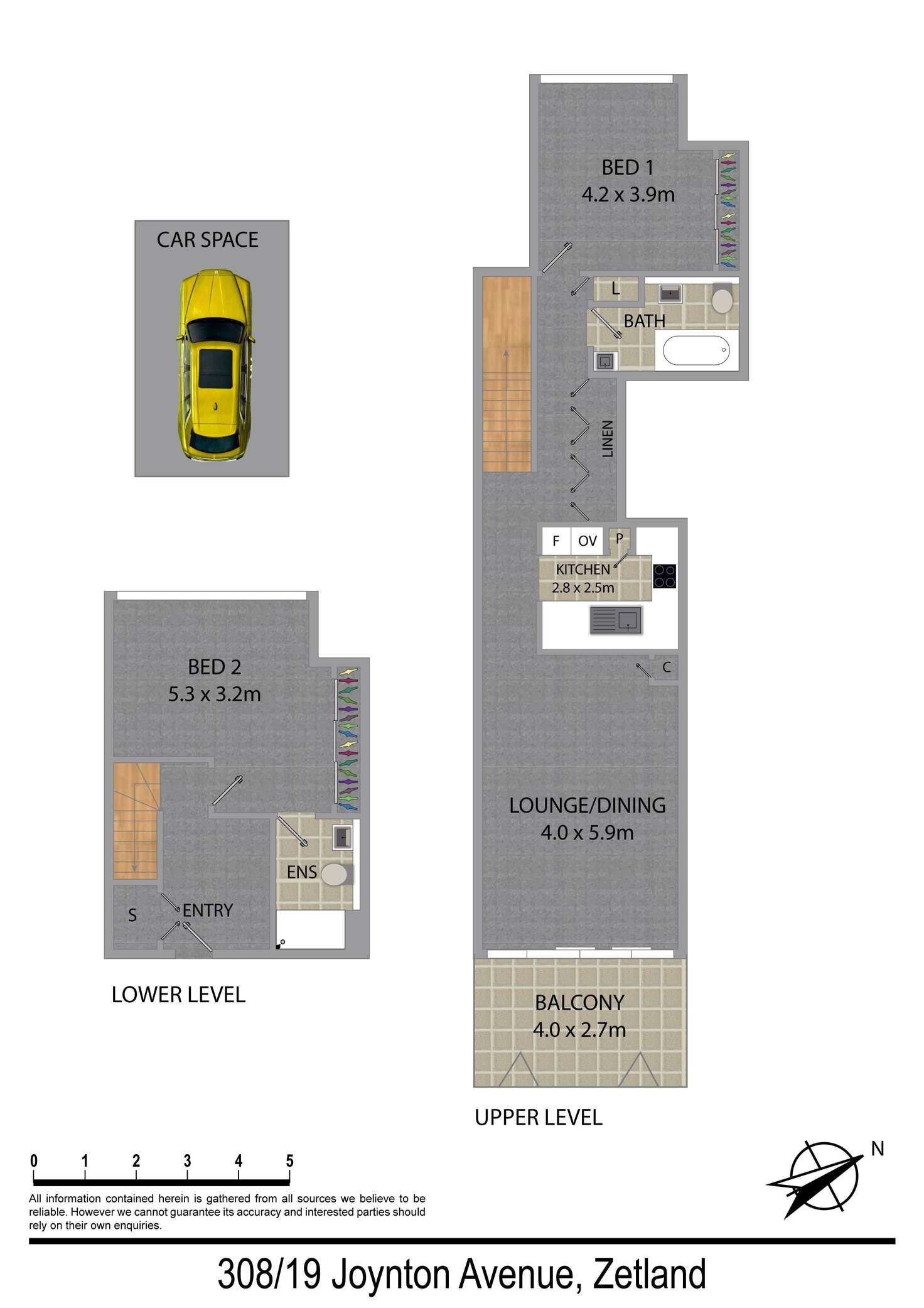 Floorplan of Homely apartment listing, 308/19 Joynton Avenue, Zetland NSW 2017