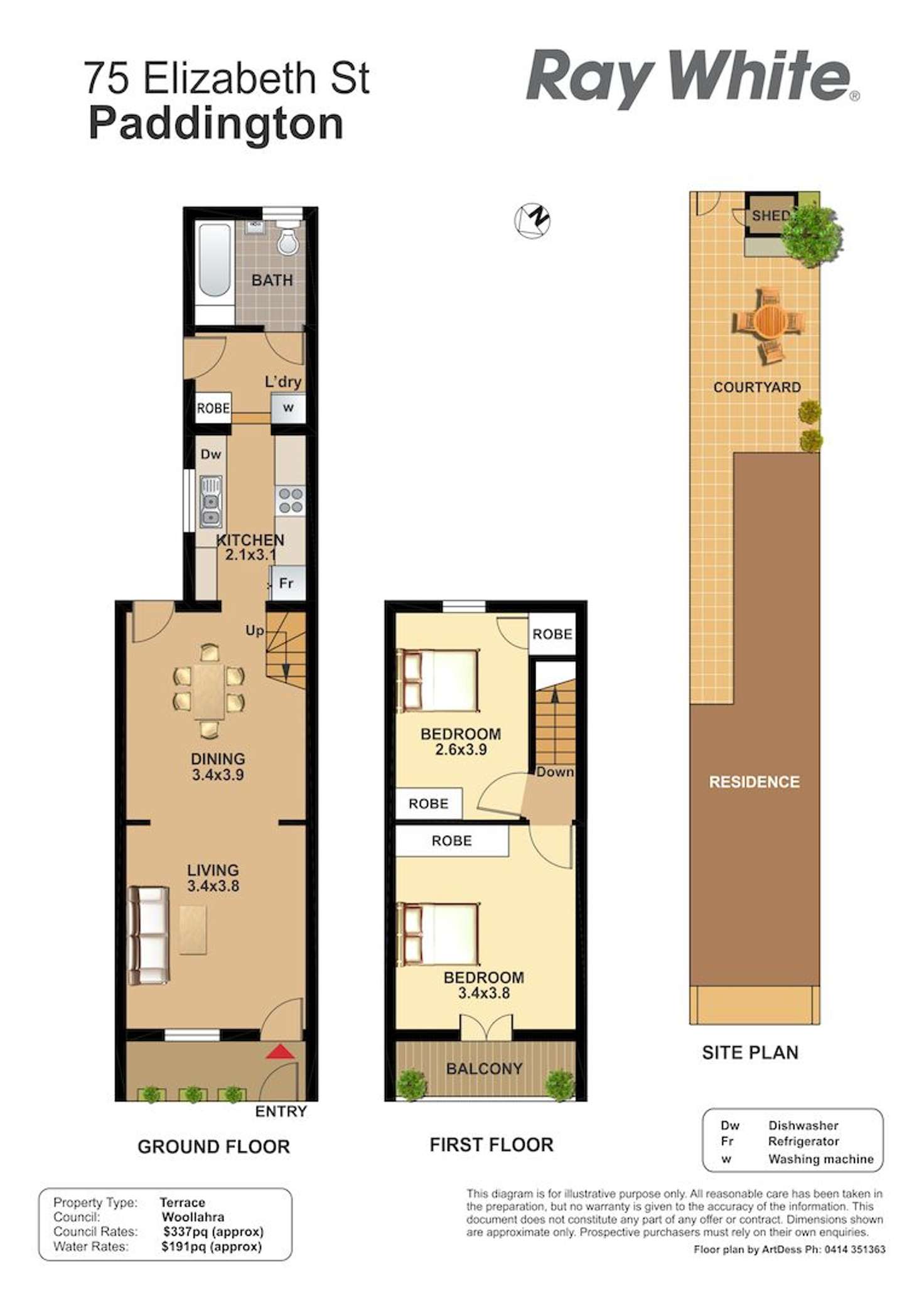 Floorplan of Homely house listing, 75 Elizabeth Street, Paddington NSW 2021
