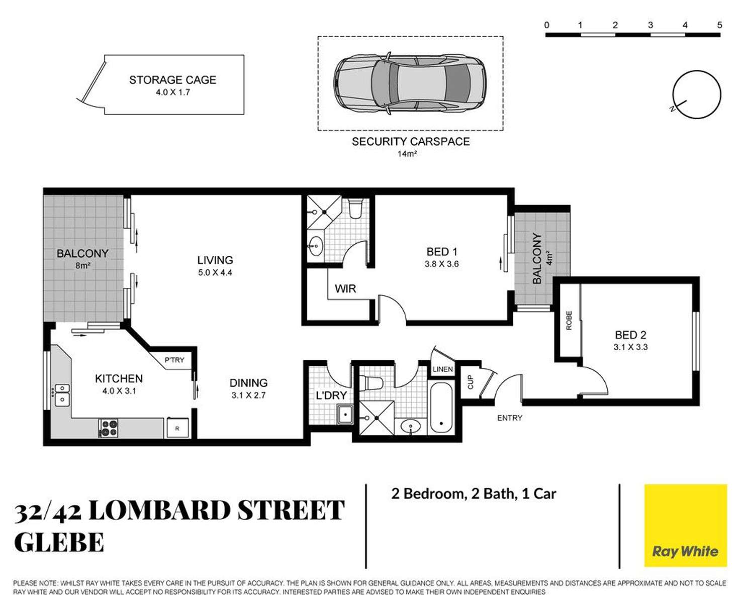 Floorplan of Homely apartment listing, 32/42 Lombard Street, Glebe NSW 2037