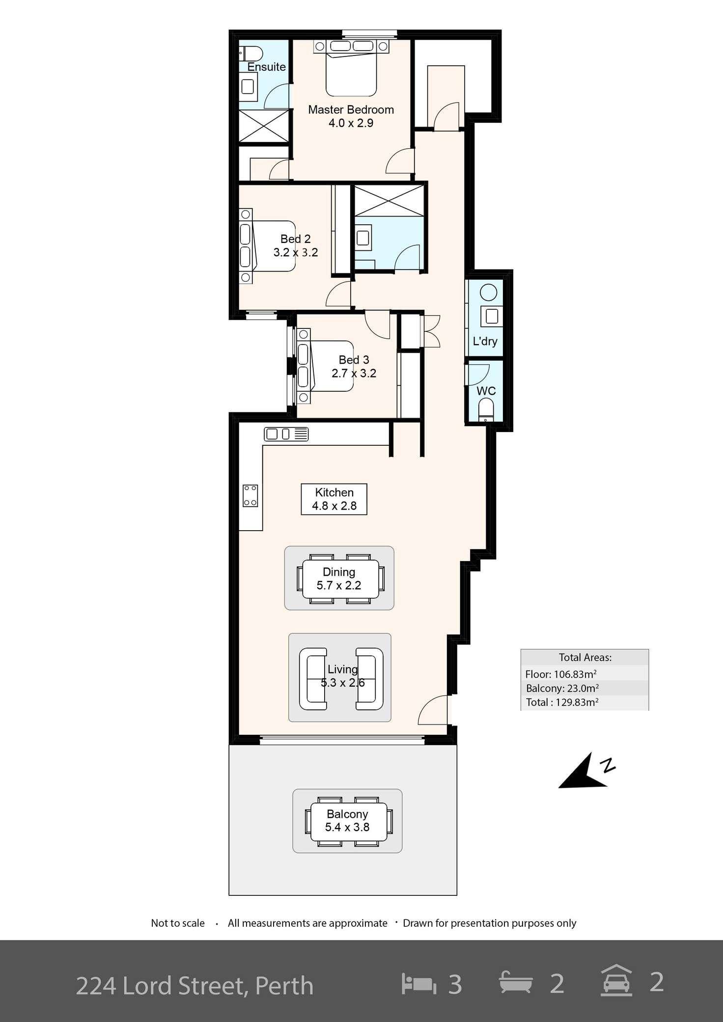 Floorplan of Homely apartment listing, C/224 Lord Street, Perth WA 6000