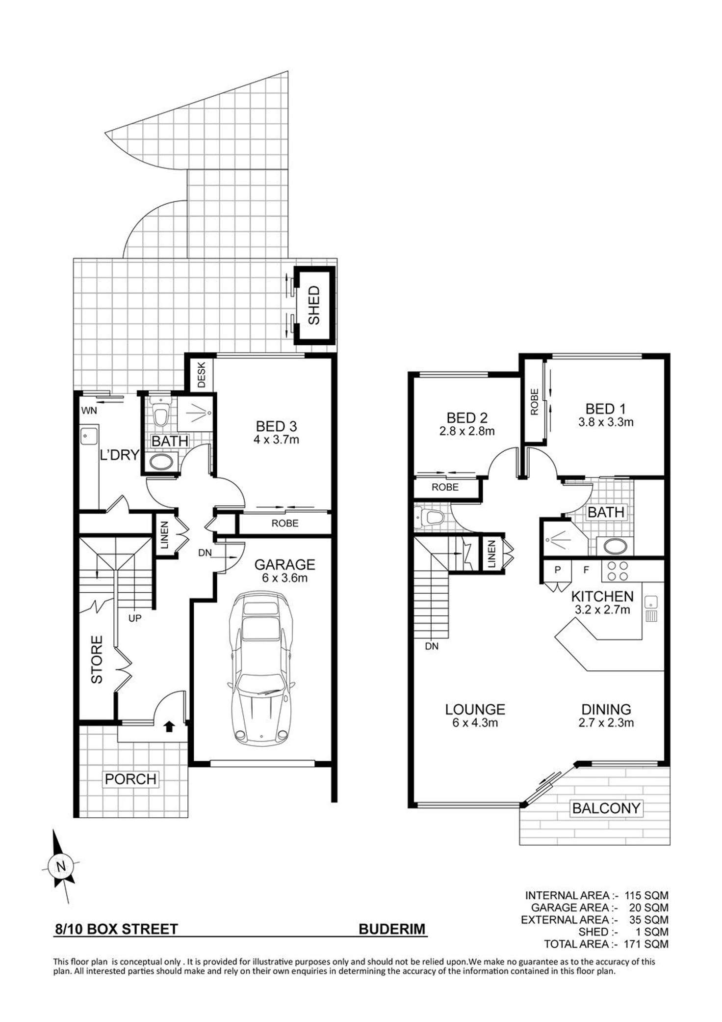 Floorplan of Homely unit listing, 8/10 Box Street, Buderim QLD 4556