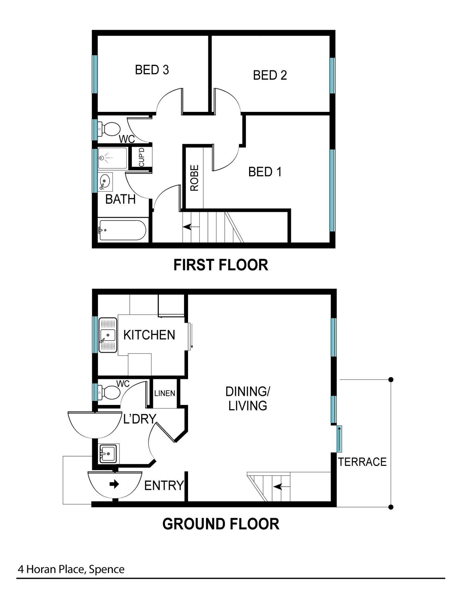 Floorplan of Homely house listing, 4 Horan Place, Spence ACT 2615