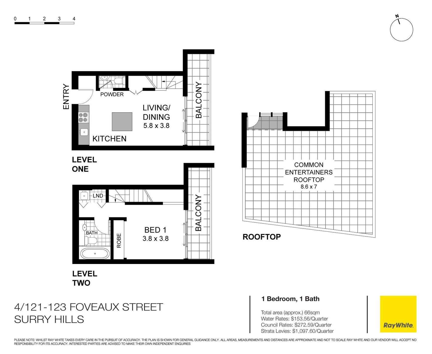 Floorplan of Homely apartment listing, 4/121-123 Foveaux Street, Surry Hills NSW 2010