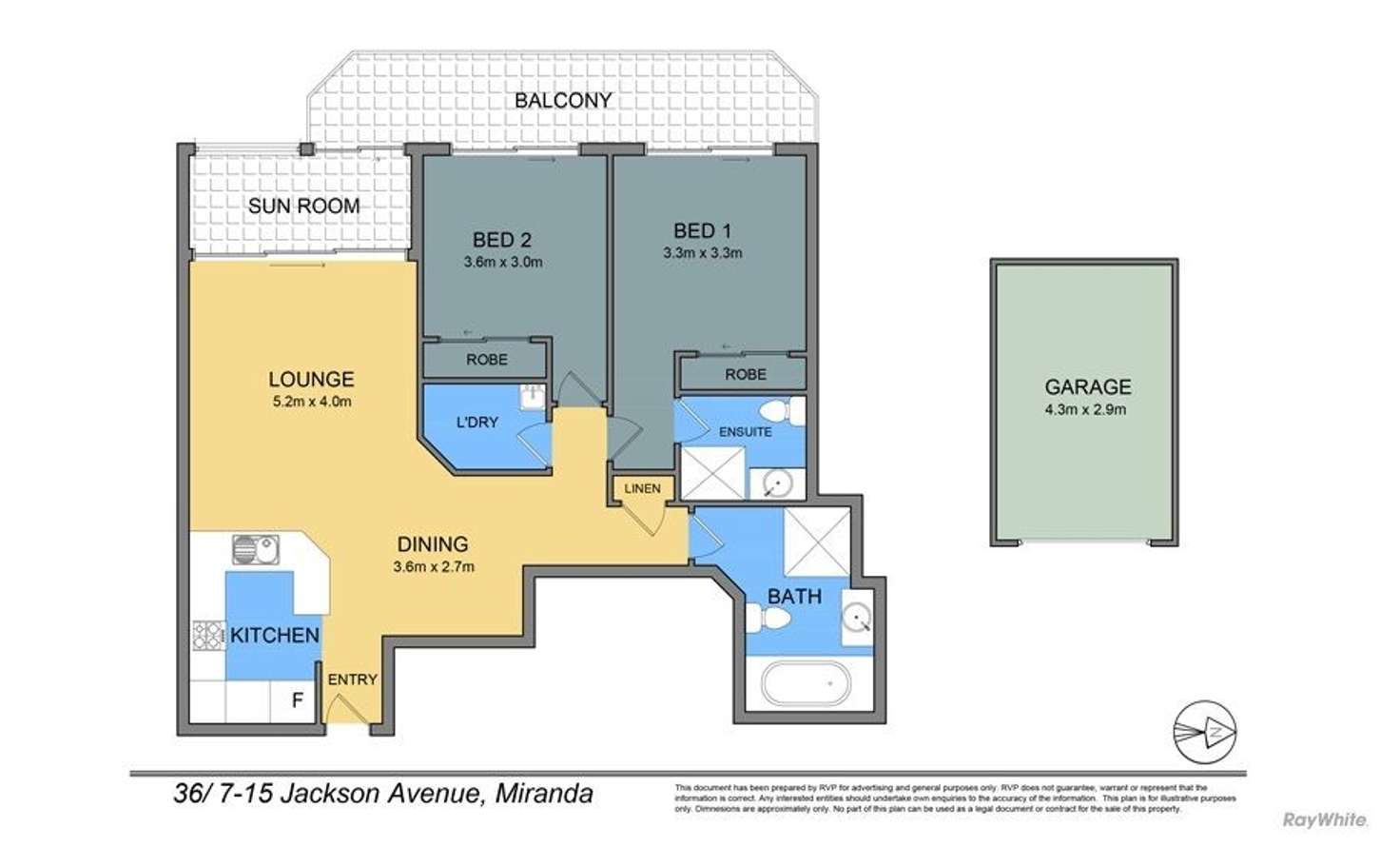 Floorplan of Homely apartment listing, 36/7-15 Jackson Avenue, Miranda NSW 2228