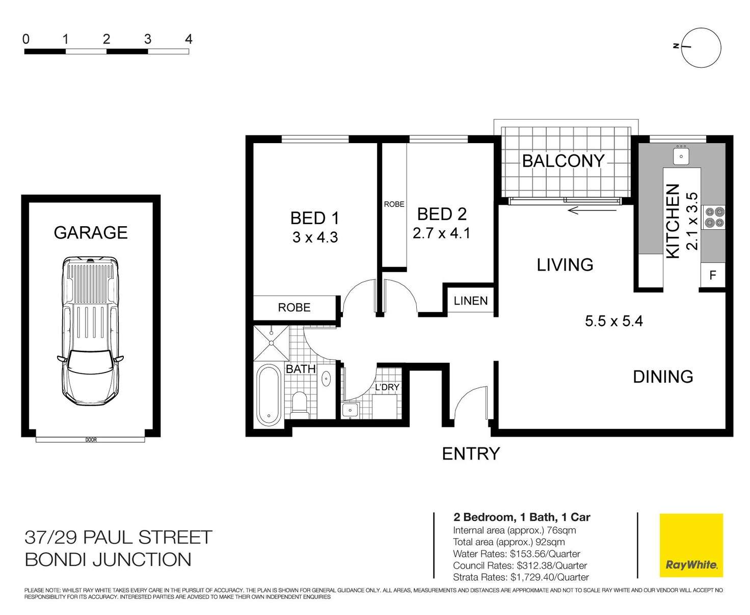 Floorplan of Homely apartment listing, 37/29 Paul Street, Bondi Junction NSW 2022