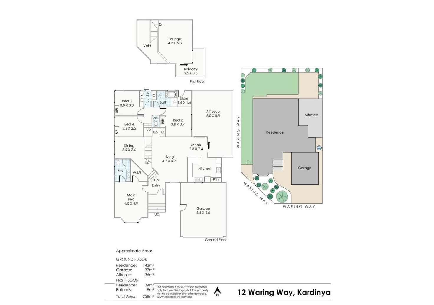Floorplan of Homely house listing, 12 Waring Way, Kardinya WA 6163