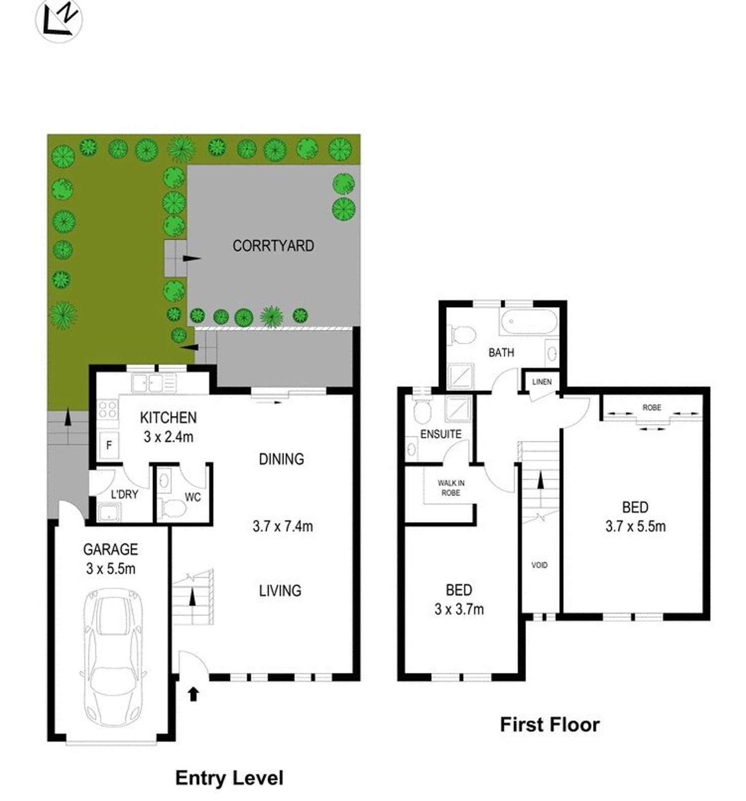 Floorplan of Homely townhouse listing, 14/37-39 Windsor Road, Kellyville NSW 2155