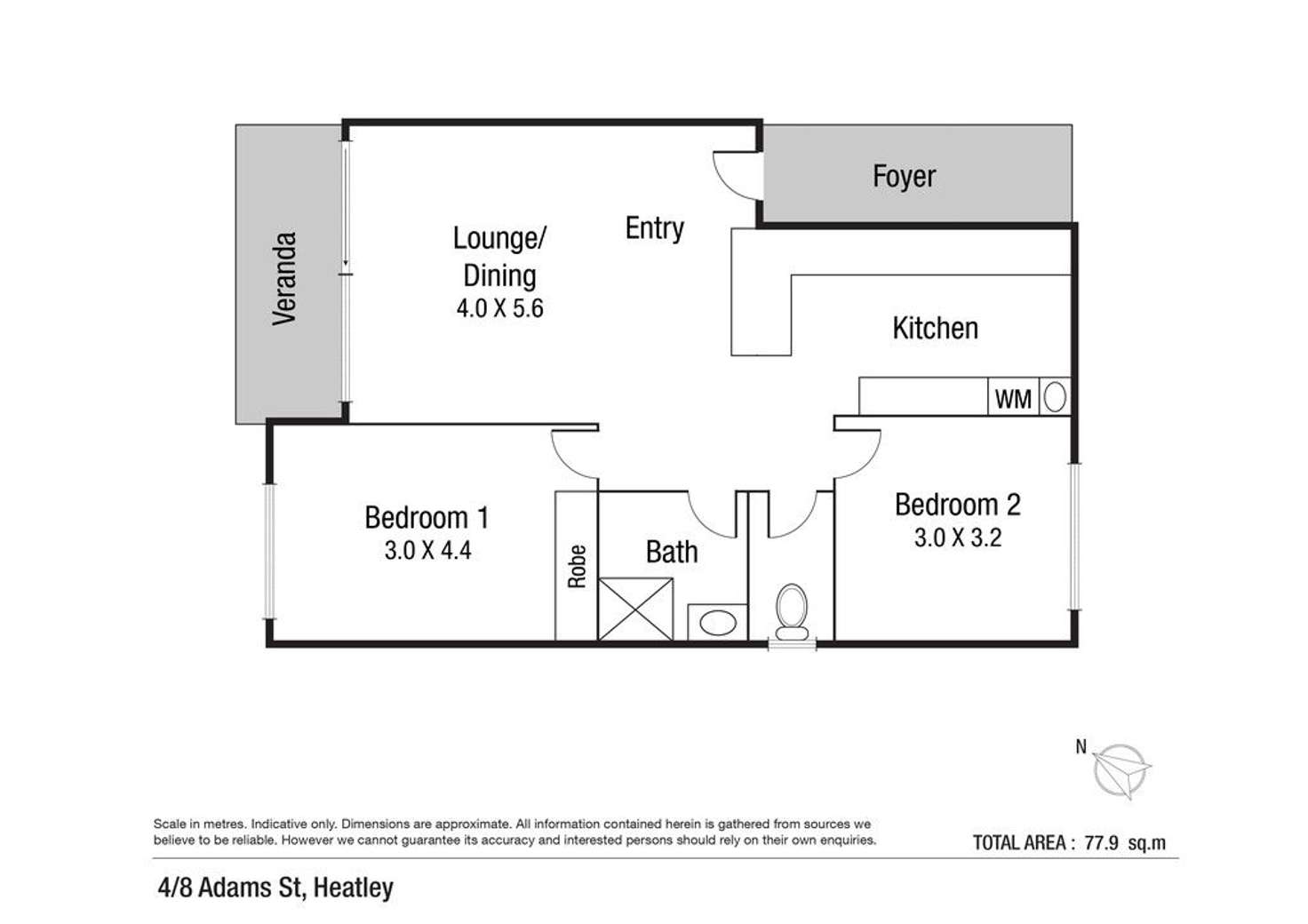 Floorplan of Homely unit listing, 4/8 Adams Street, Heatley QLD 4814