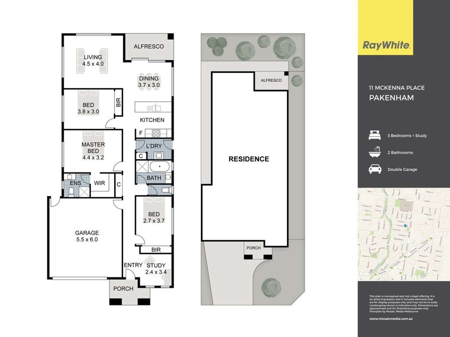 Floorplan of Homely house listing, 11 McKenna Place, Pakenham VIC 3810