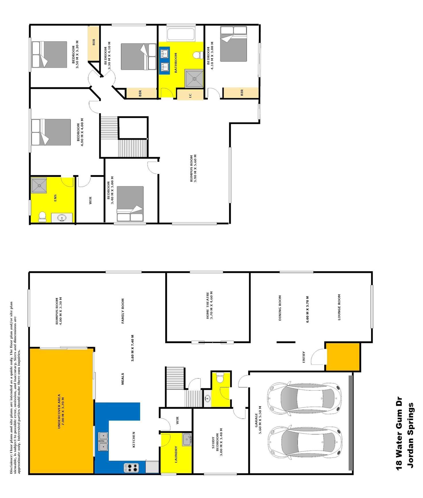 Floorplan of Homely house listing, 18 Water Gum Drive, Jordan Springs NSW 2747