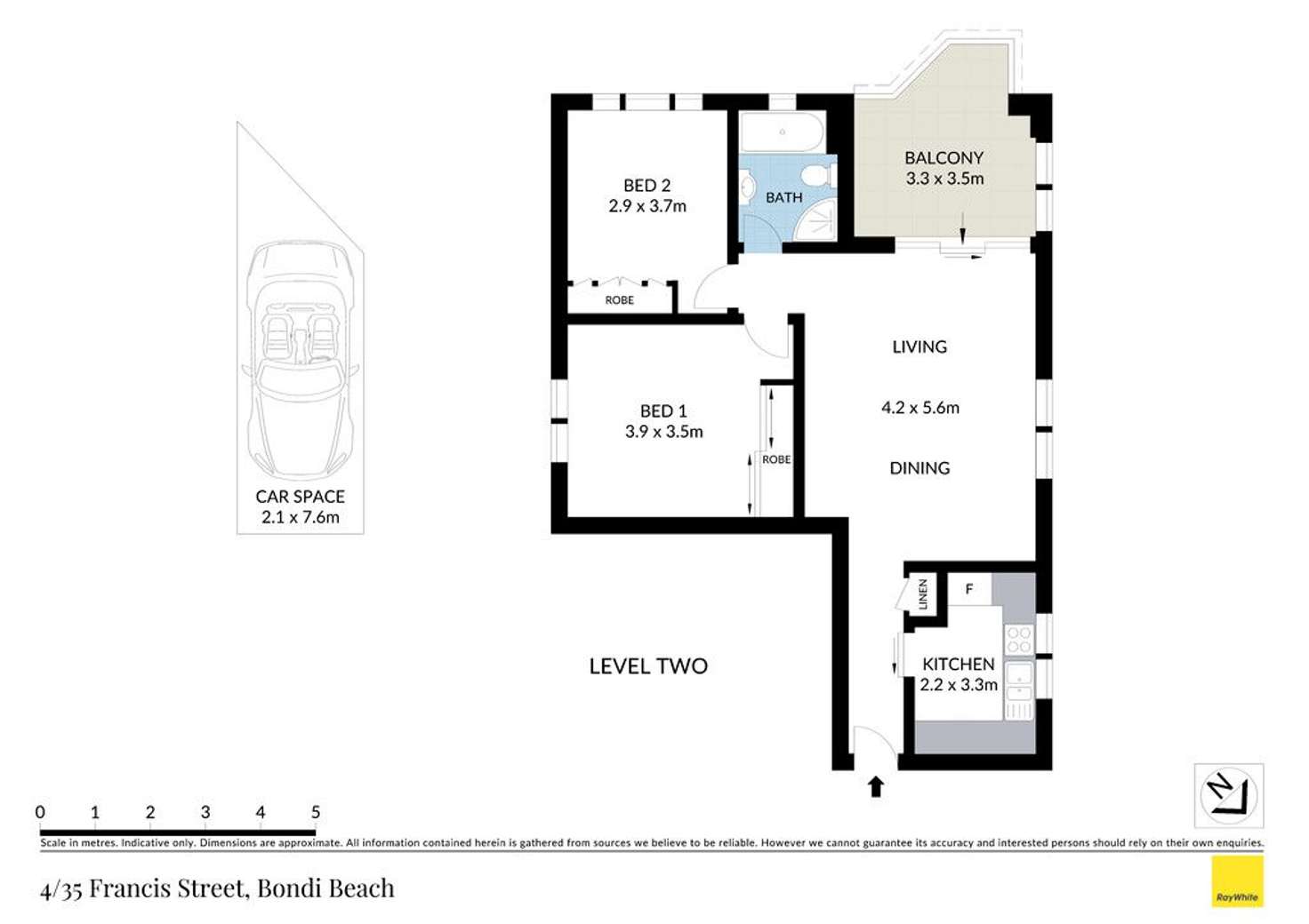 Floorplan of Homely apartment listing, 4/35 Francis Street, Bondi Beach NSW 2026