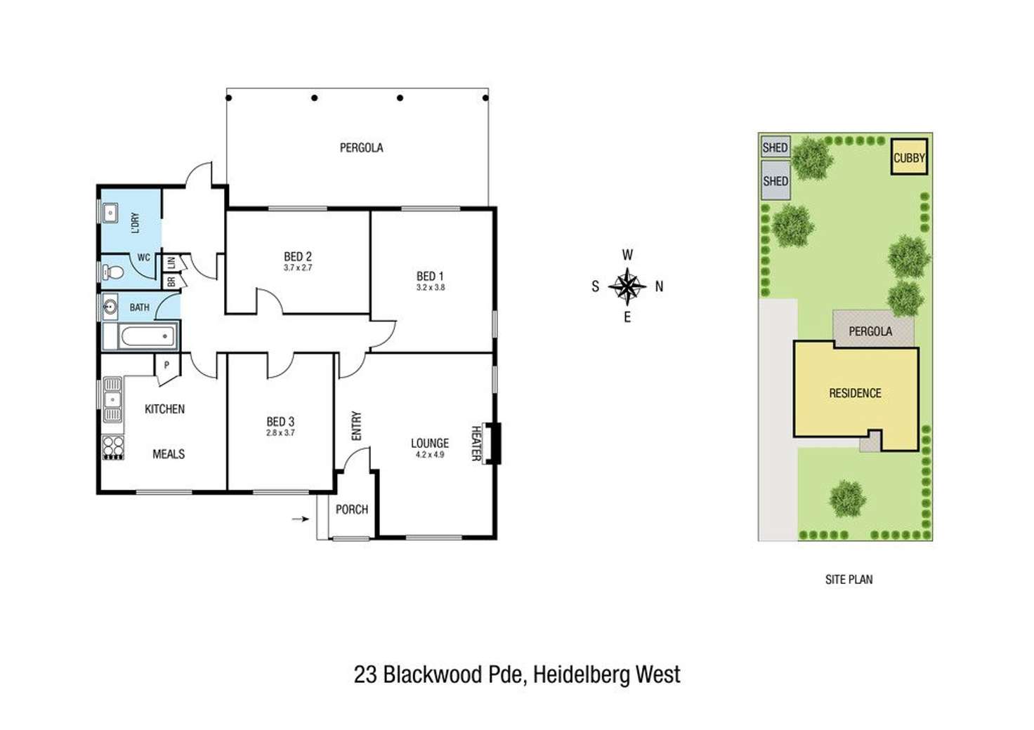 Floorplan of Homely house listing, 23 Blackwood Parade, Heidelberg West VIC 3081