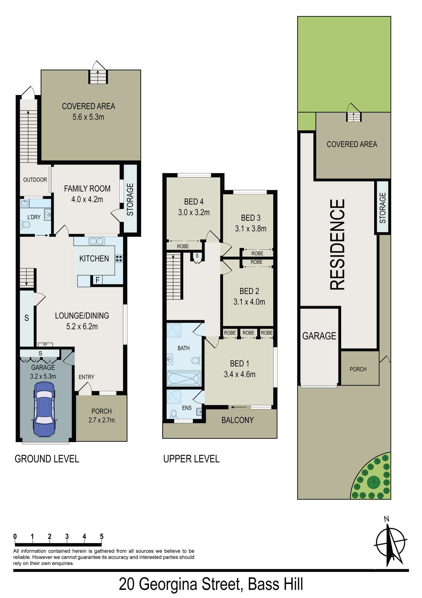 Floorplan of Homely semiDetached listing, 20 Georgina Street, Bass Hill NSW 2197