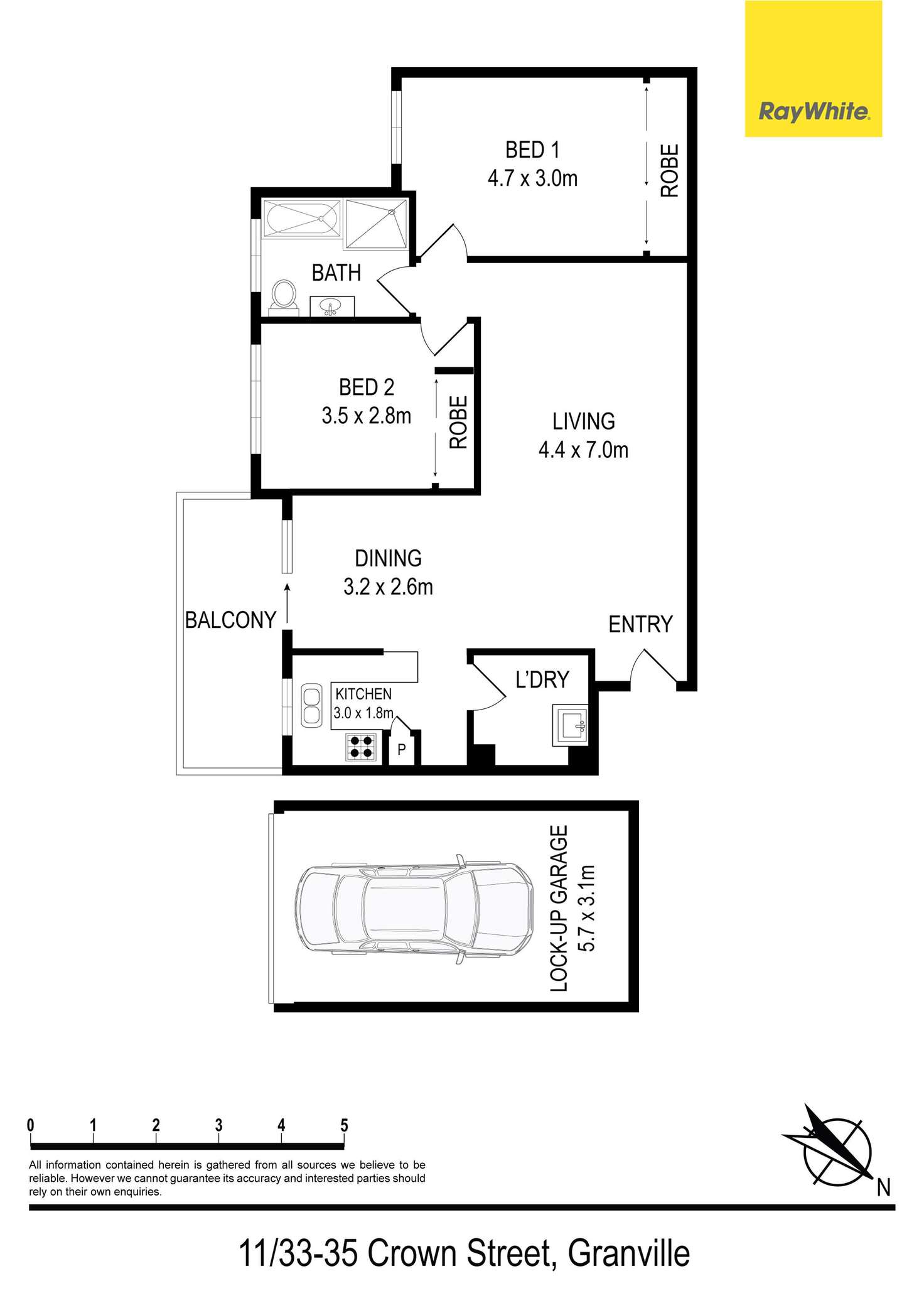 Floorplan of Homely apartment listing, 11/33-35 Crown Street, Granville NSW 2142