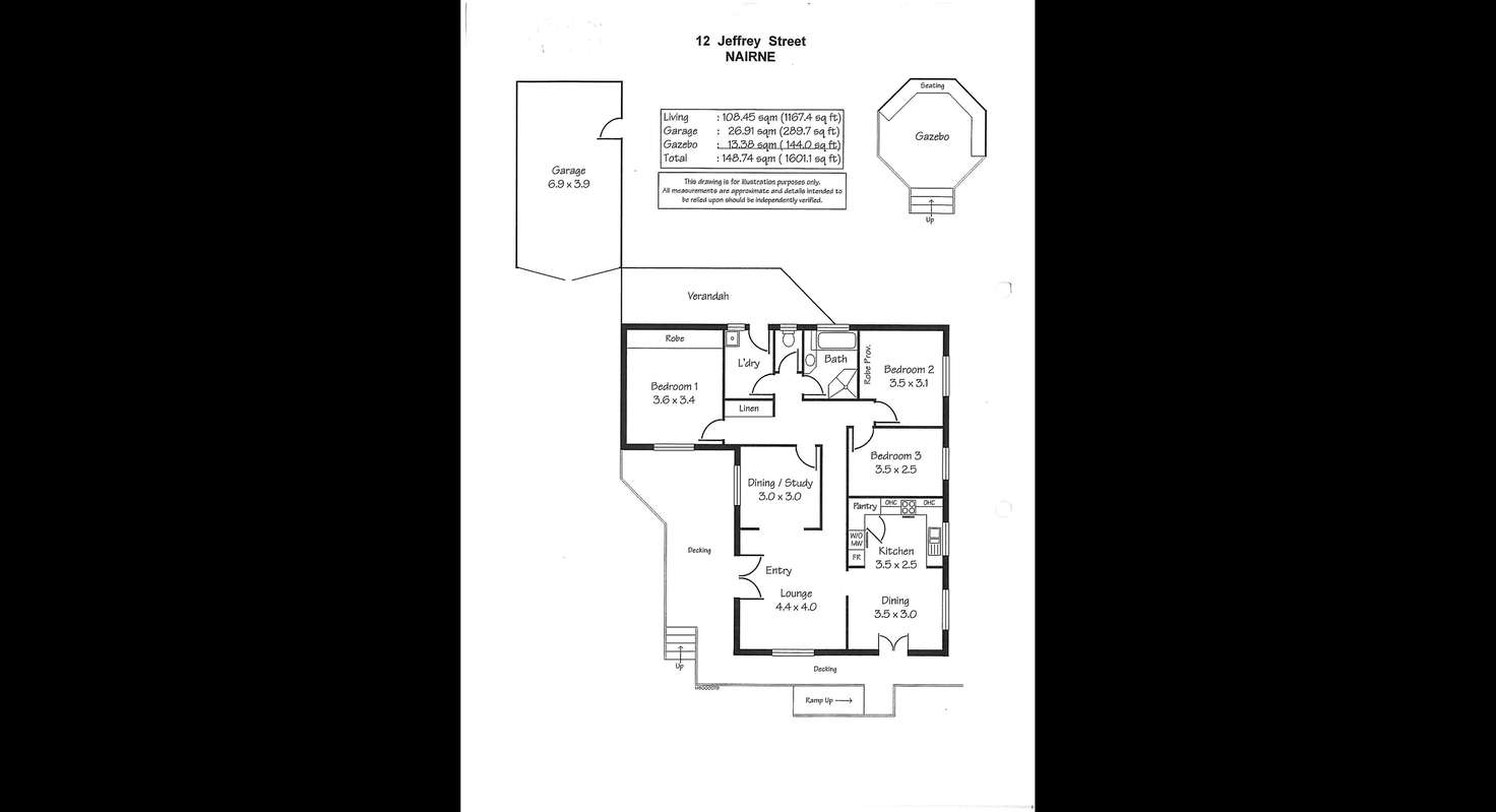 Floorplan of Homely house listing, 12 Jeffrey Street, Nairne SA 5252