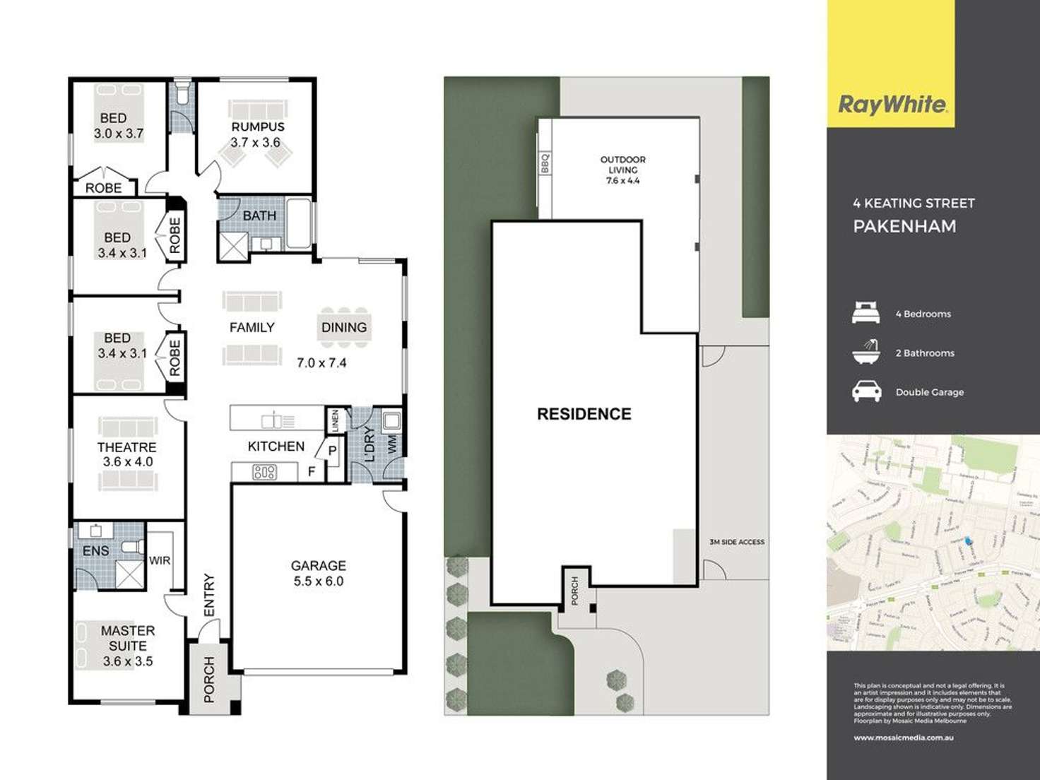 Floorplan of Homely house listing, 4 Keating Street, Pakenham VIC 3810