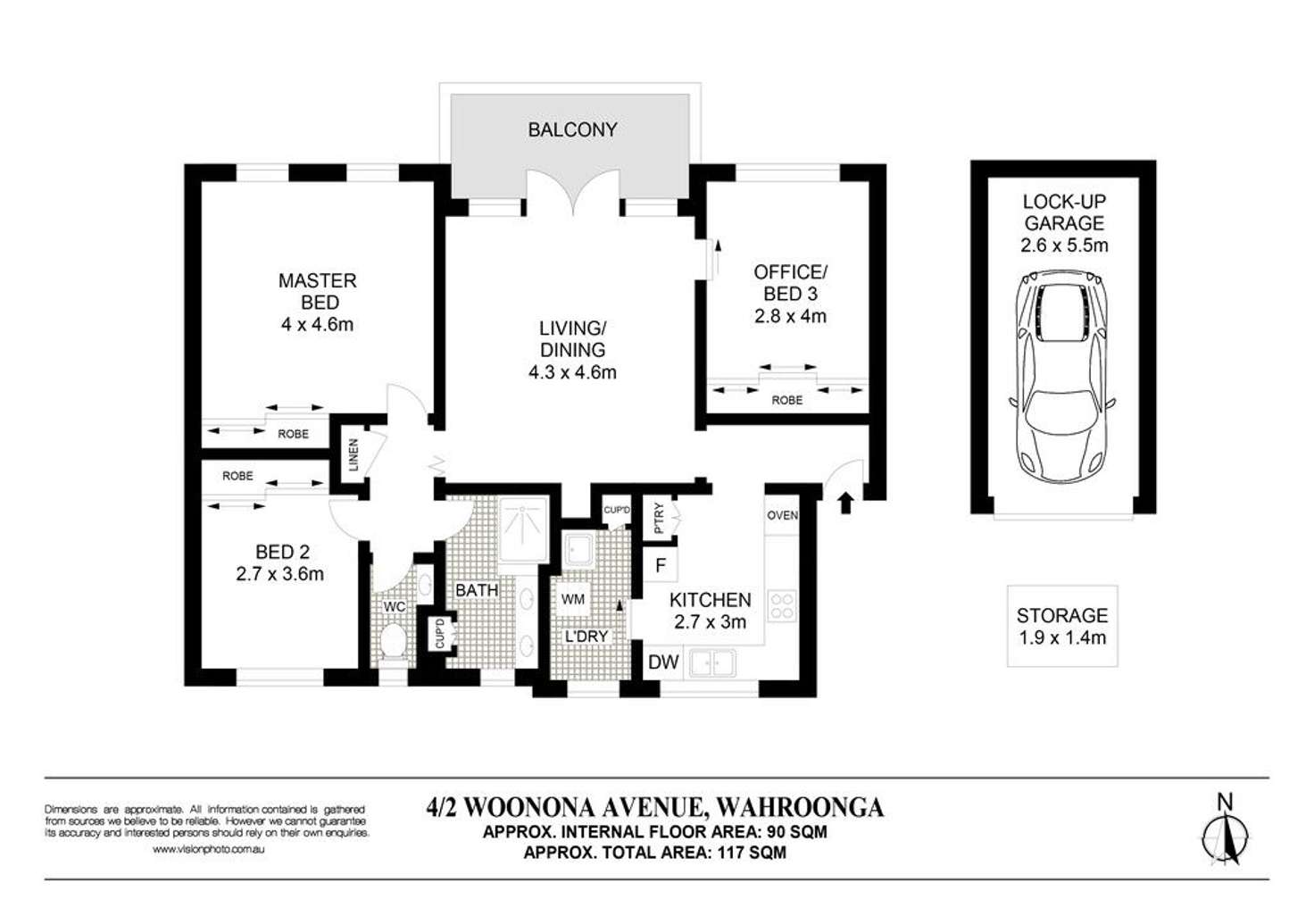Floorplan of Homely apartment listing, 4/2 Woonona Avenue, Wahroonga NSW 2076