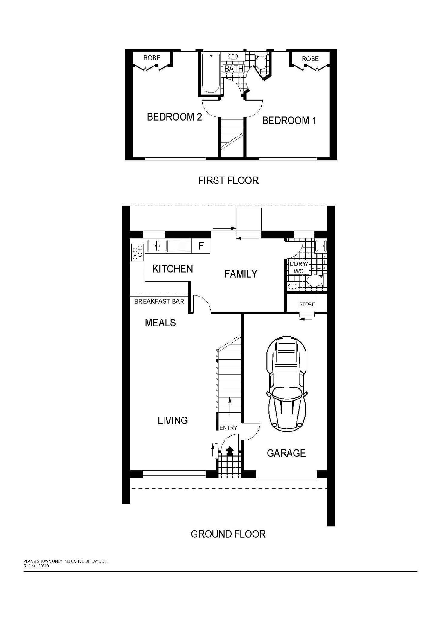 Floorplan of Homely townhouse listing, 3/21 Jinka Street, Hawker ACT 2614