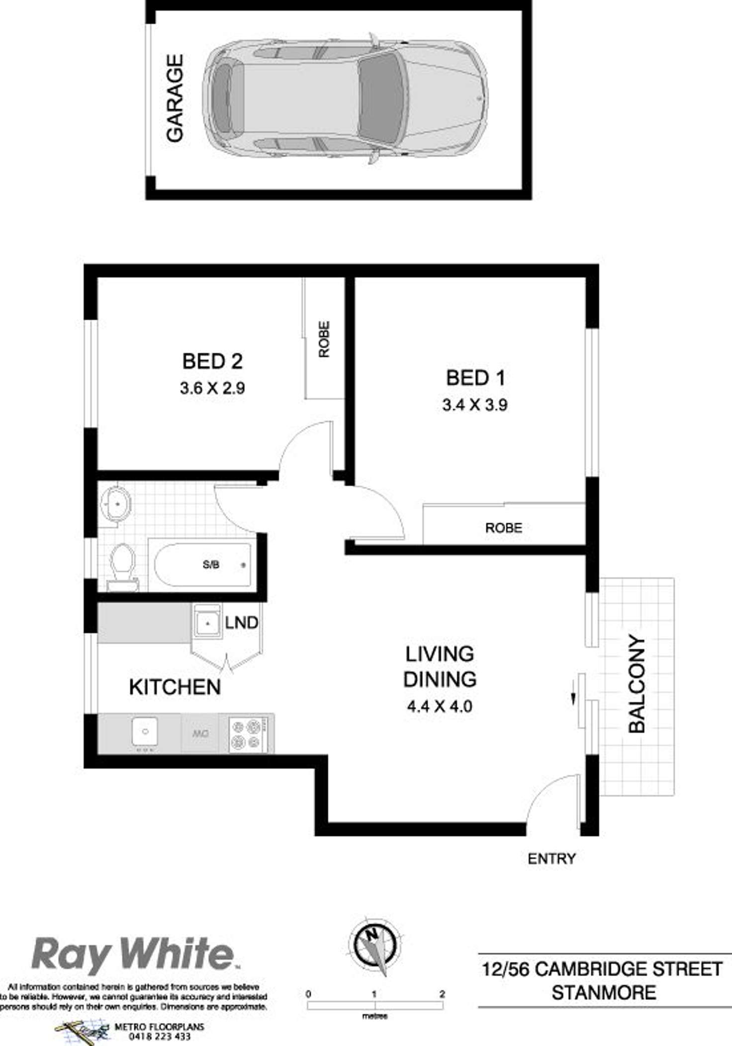 Floorplan of Homely apartment listing, 12/56 Cambridge Street, Stanmore NSW 2048