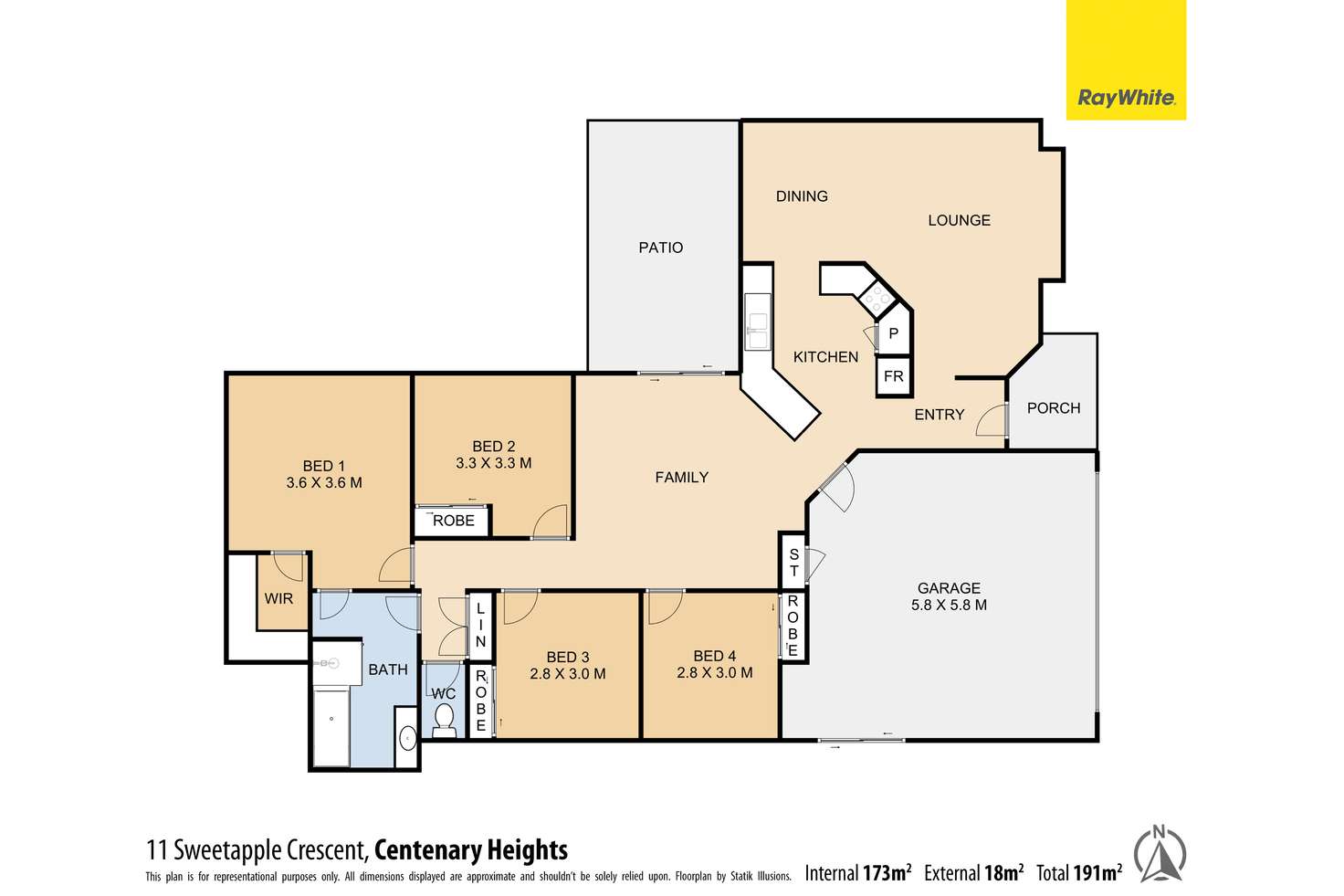 Floorplan of Homely house listing, 11 Sweetapple Crescent, Centenary Heights QLD 4350