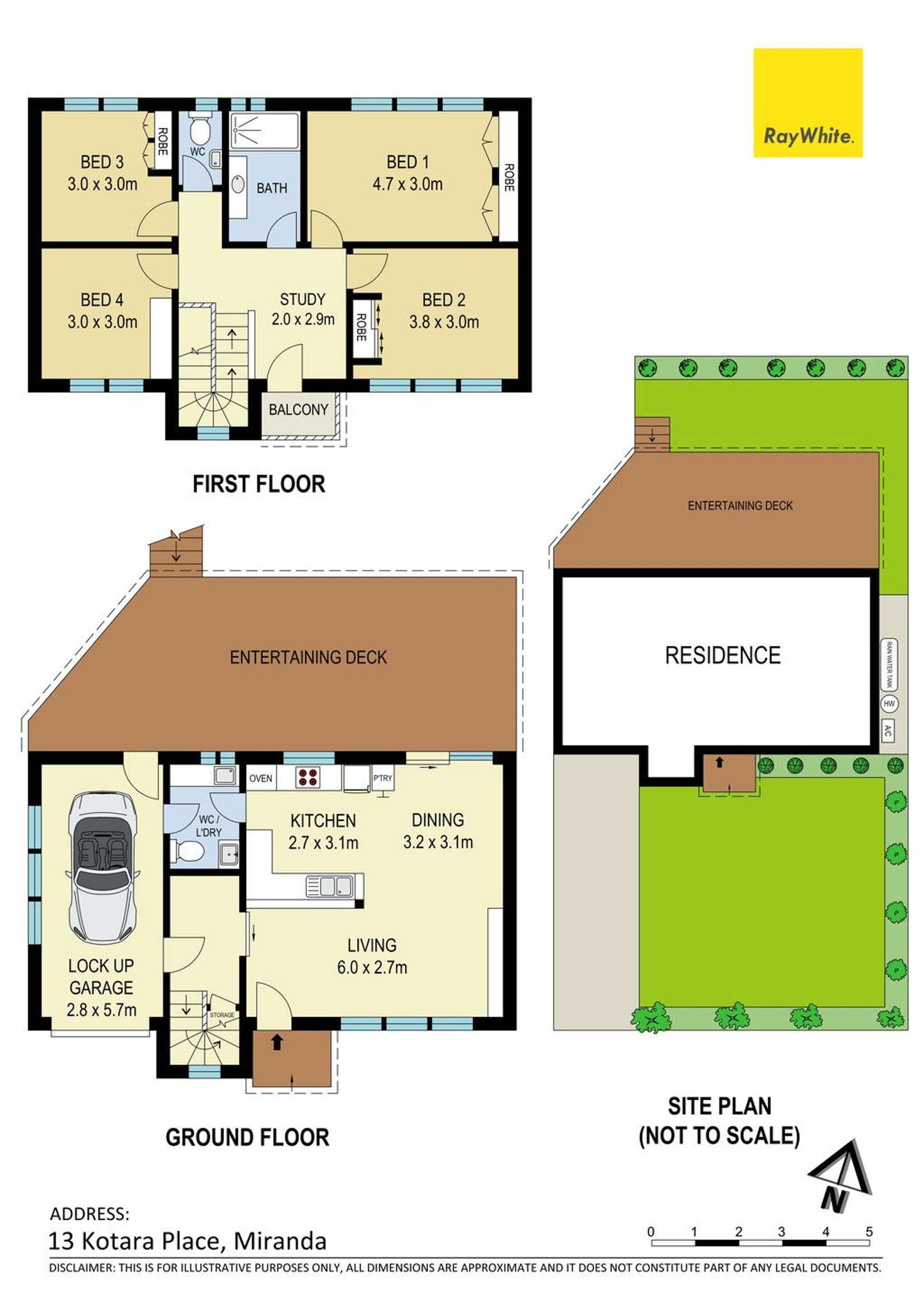 Floorplan of Homely house listing, 13 Kotara Place, Miranda NSW 2228