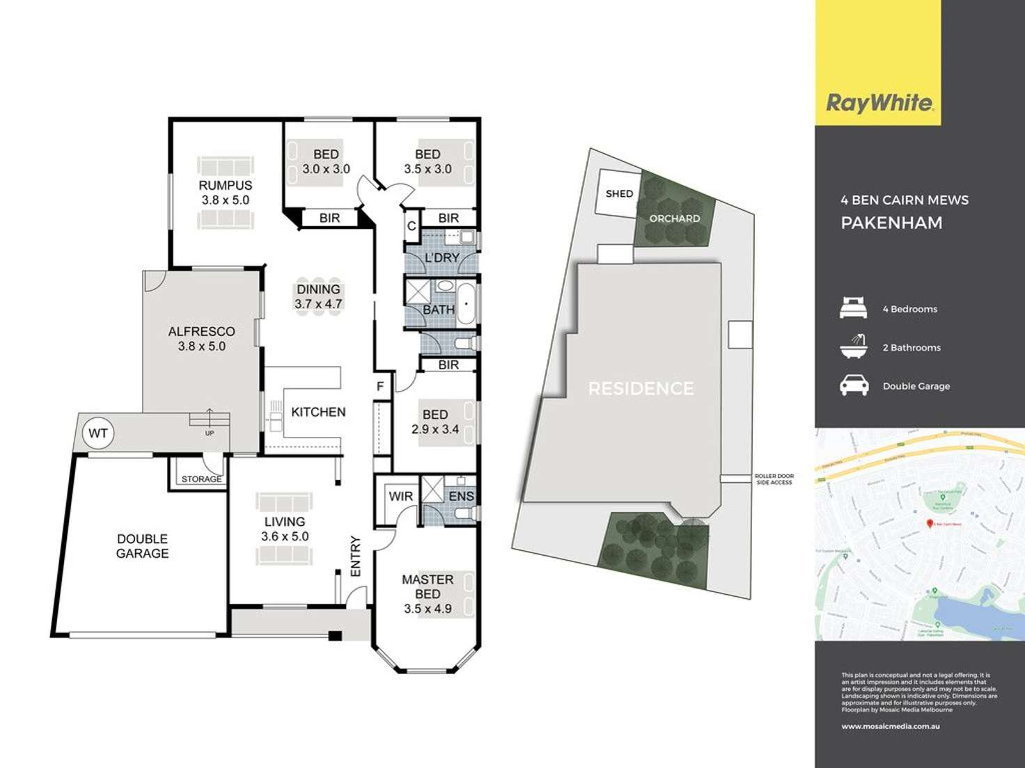 Floorplan of Homely house listing, 4 Ben Cairn Mews, Pakenham VIC 3810