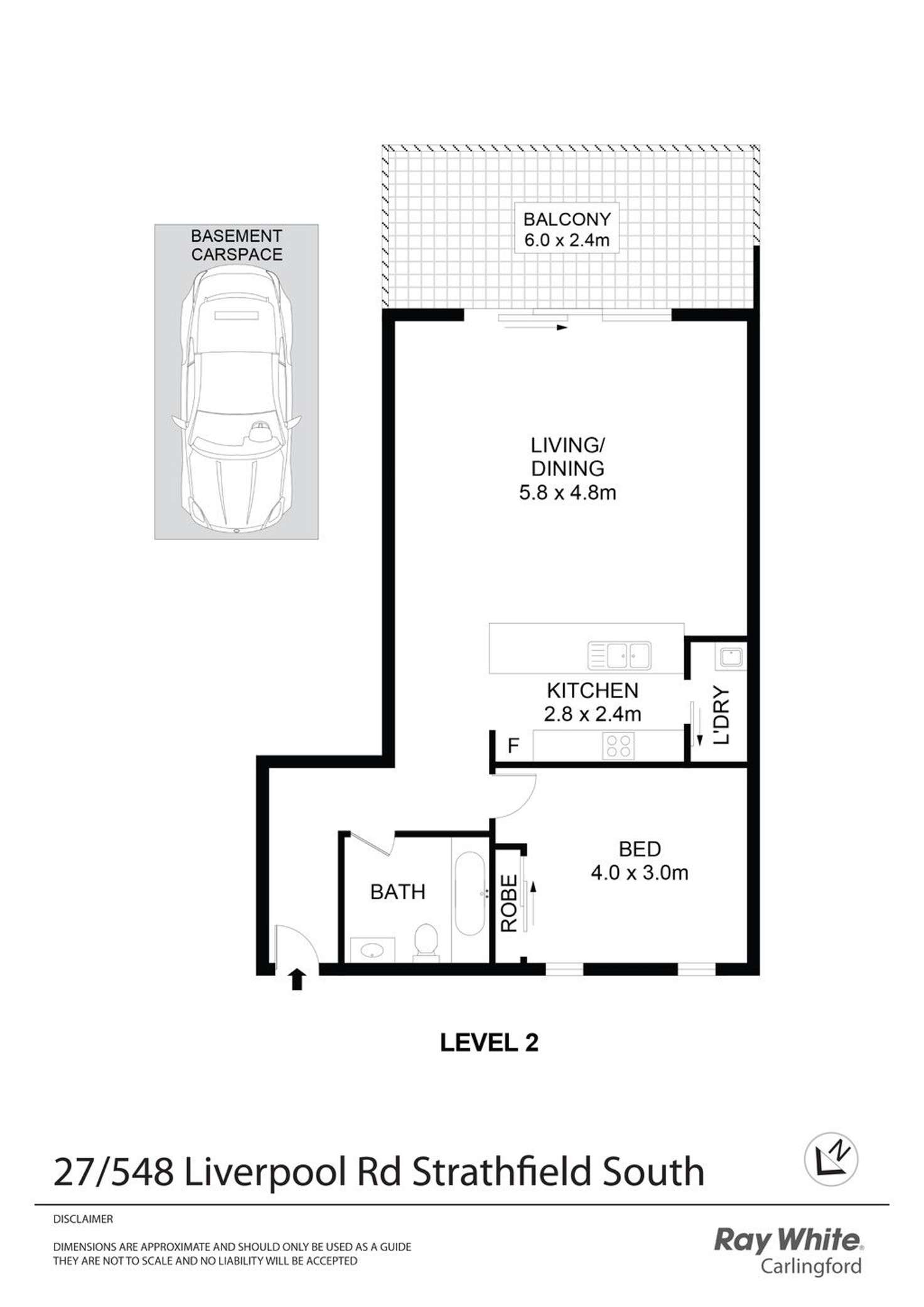 Floorplan of Homely apartment listing, 27/548 Liverpool Road, Strathfield South NSW 2136