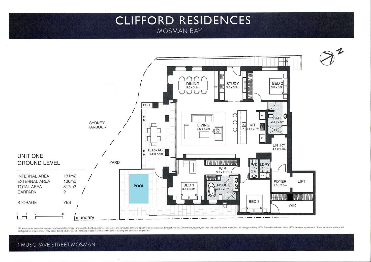 Floorplan of Homely apartment listing, 1/1 Musgrave Street, Mosman NSW 2088