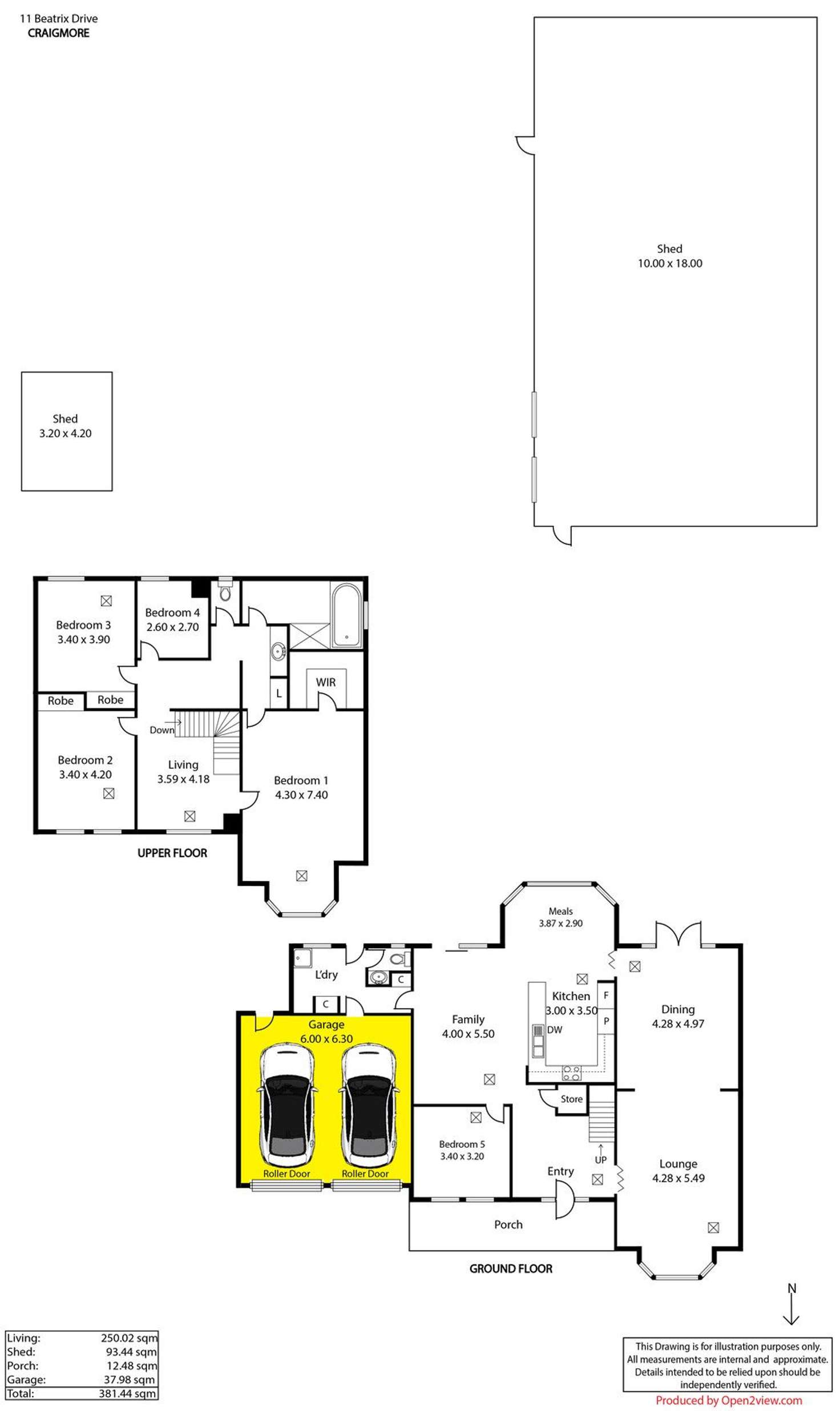 Floorplan of Homely house listing, 11 Beatrix Drive, Craigmore SA 5114