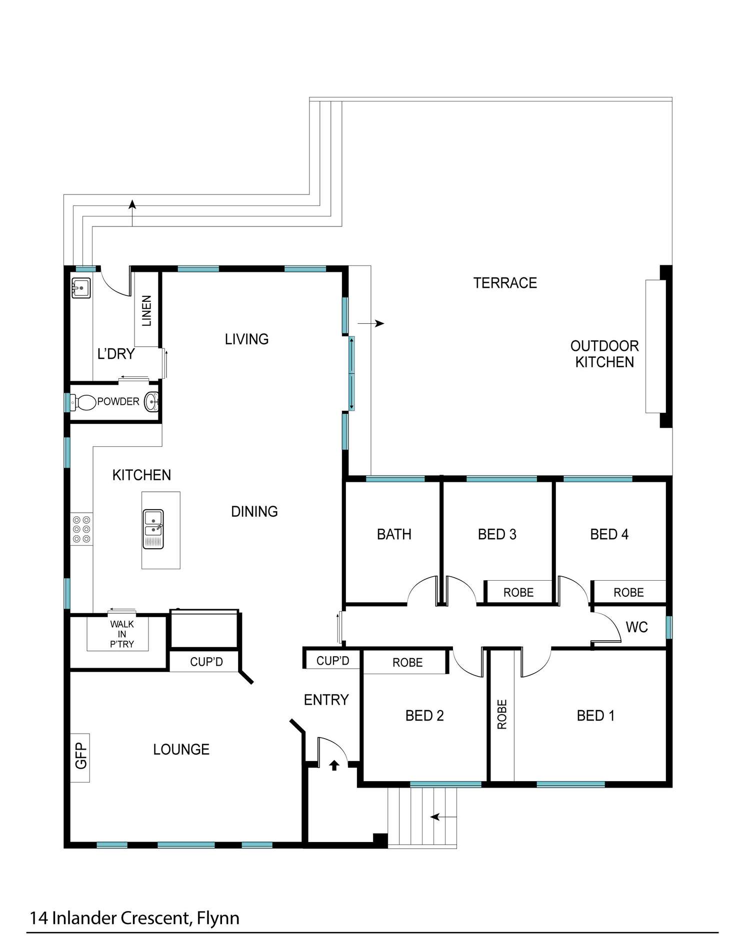 Floorplan of Homely house listing, 14 Inlander Crescent, Flynn ACT 2615